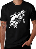 Mens Soccer Graphic Tee - Black