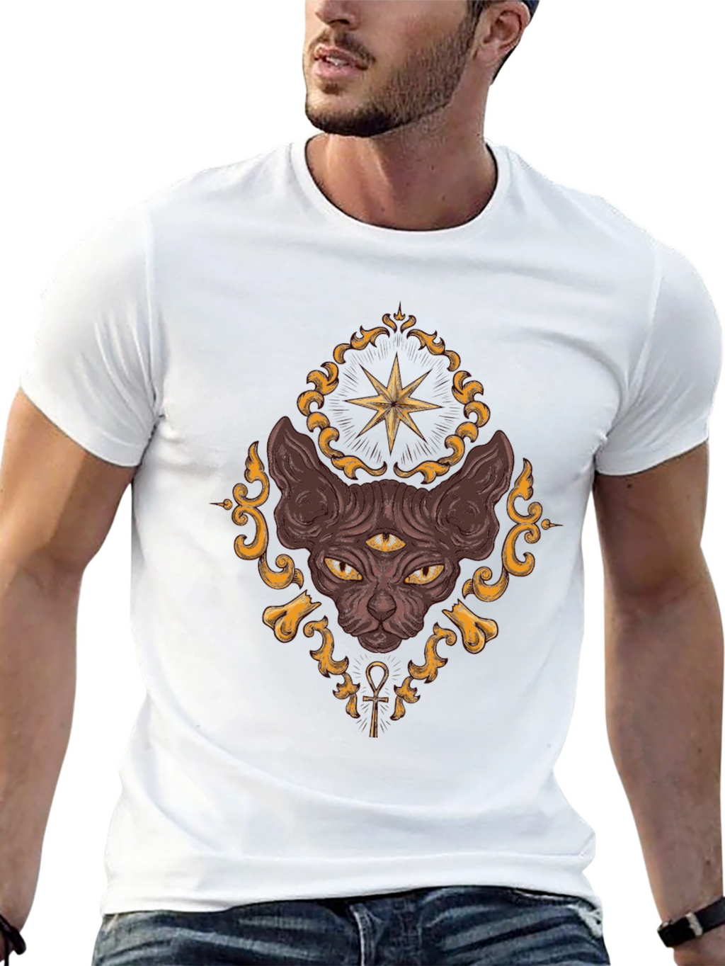 Mystic Cat T-Shirt - Third Eye Design