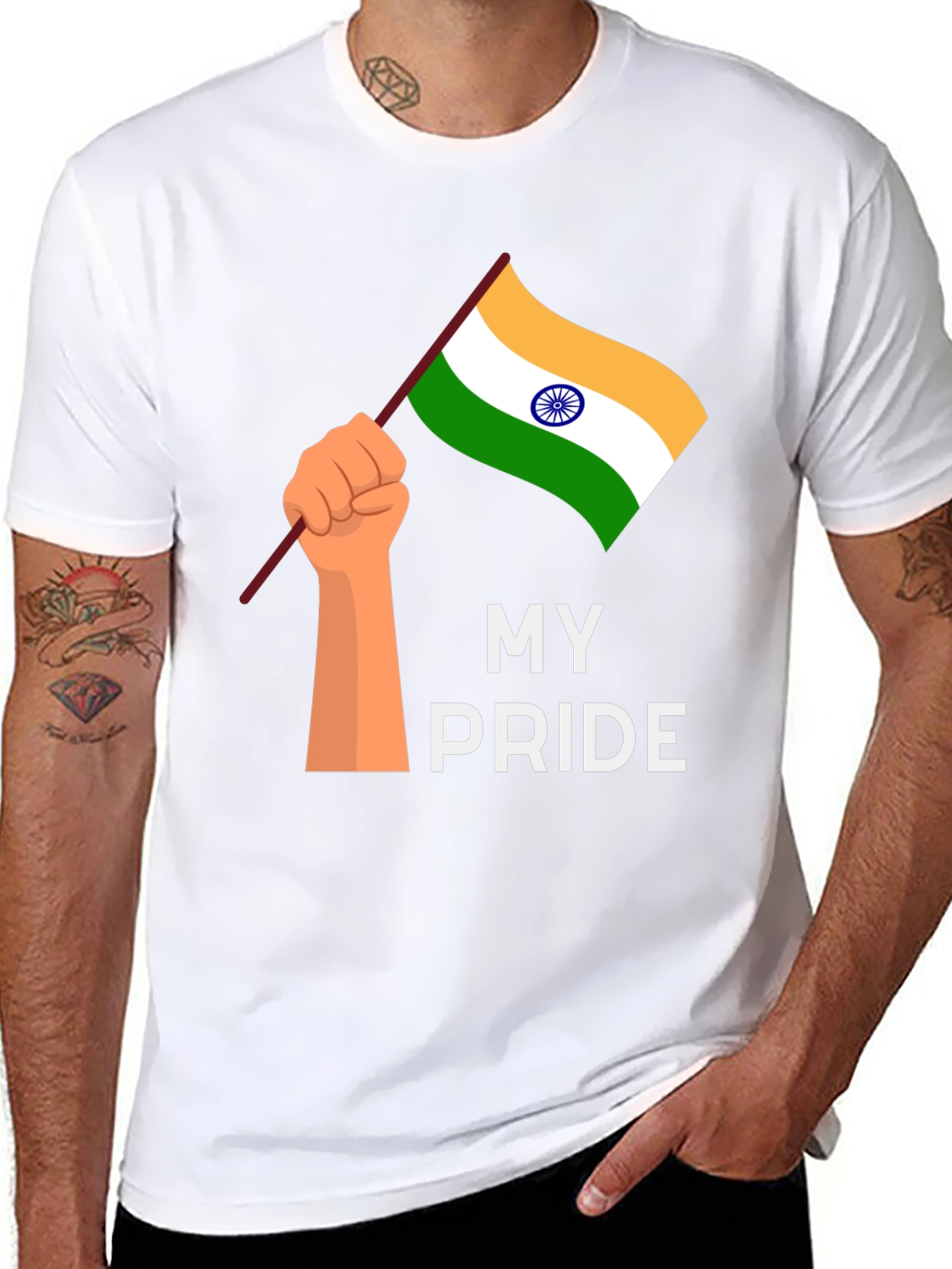 My Pride Graphic Tee - India Flag T-Shirt