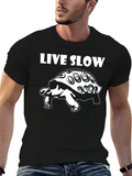 Live Slow Turtle Graphic T-Shirt