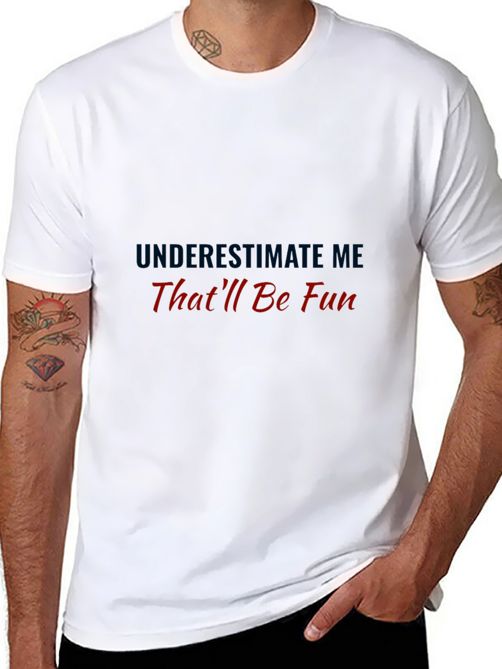 Underestimate Me Thatll Be Fun Black Tee
