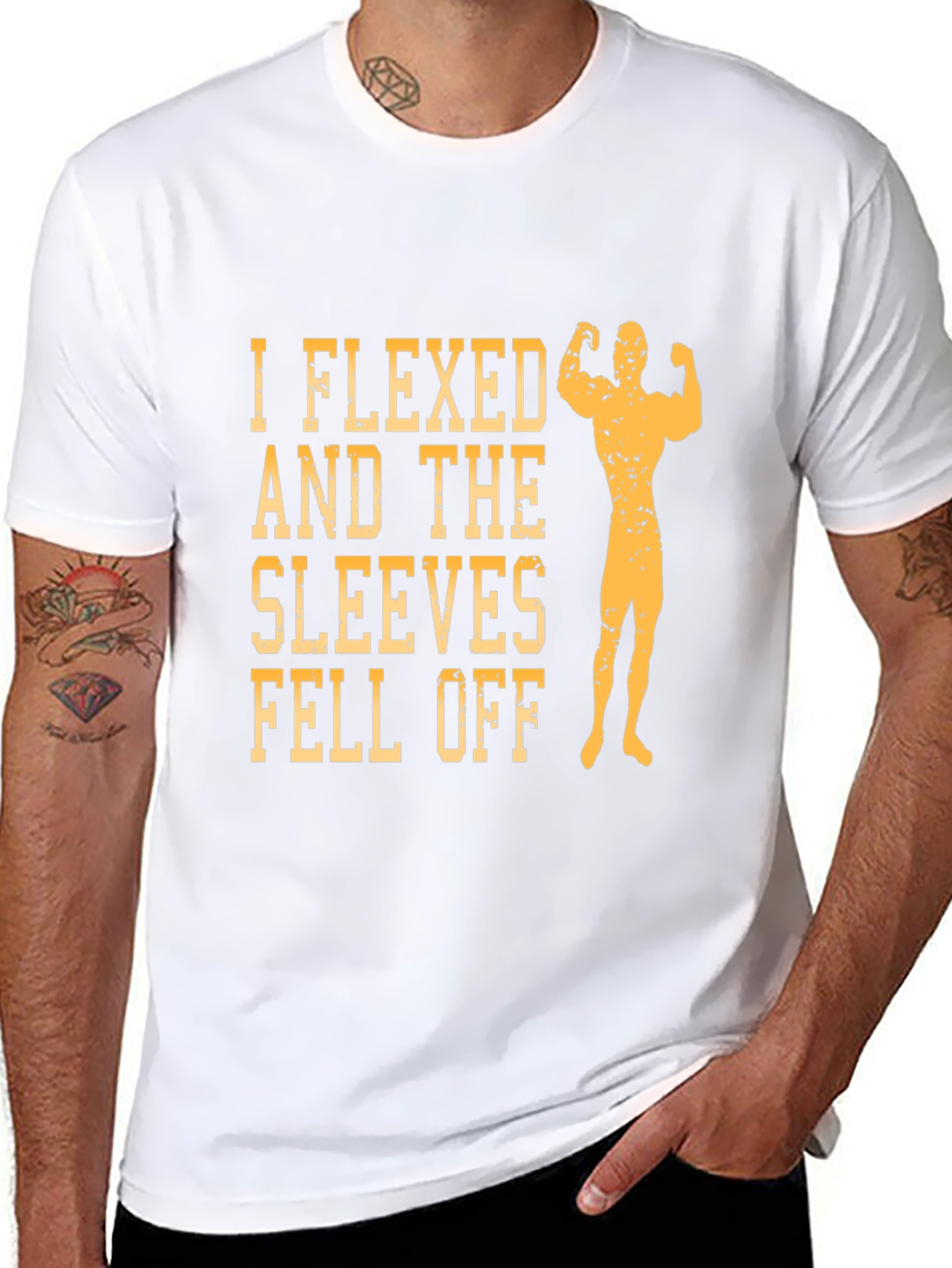 I Flexed Sleeves Fell Off Graphic T-Shirt