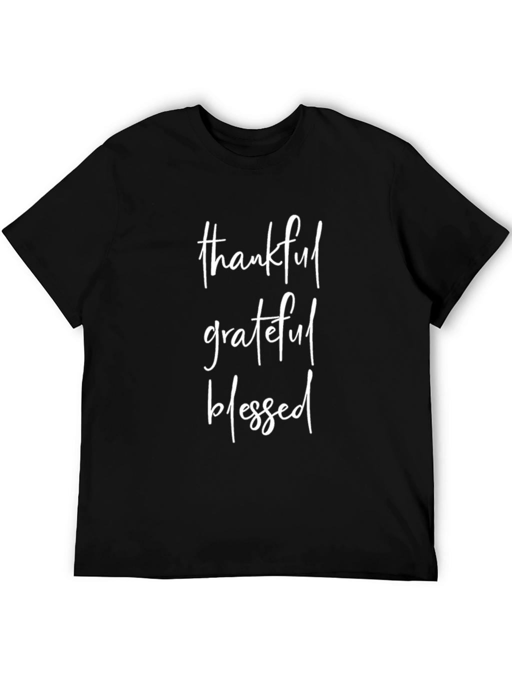 Thankful Grateful Blessed Black T-Shirt
