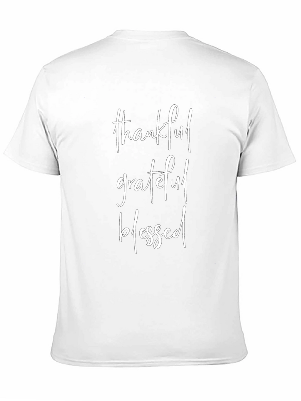 Thankful Grateful Blessed Black T-Shirt