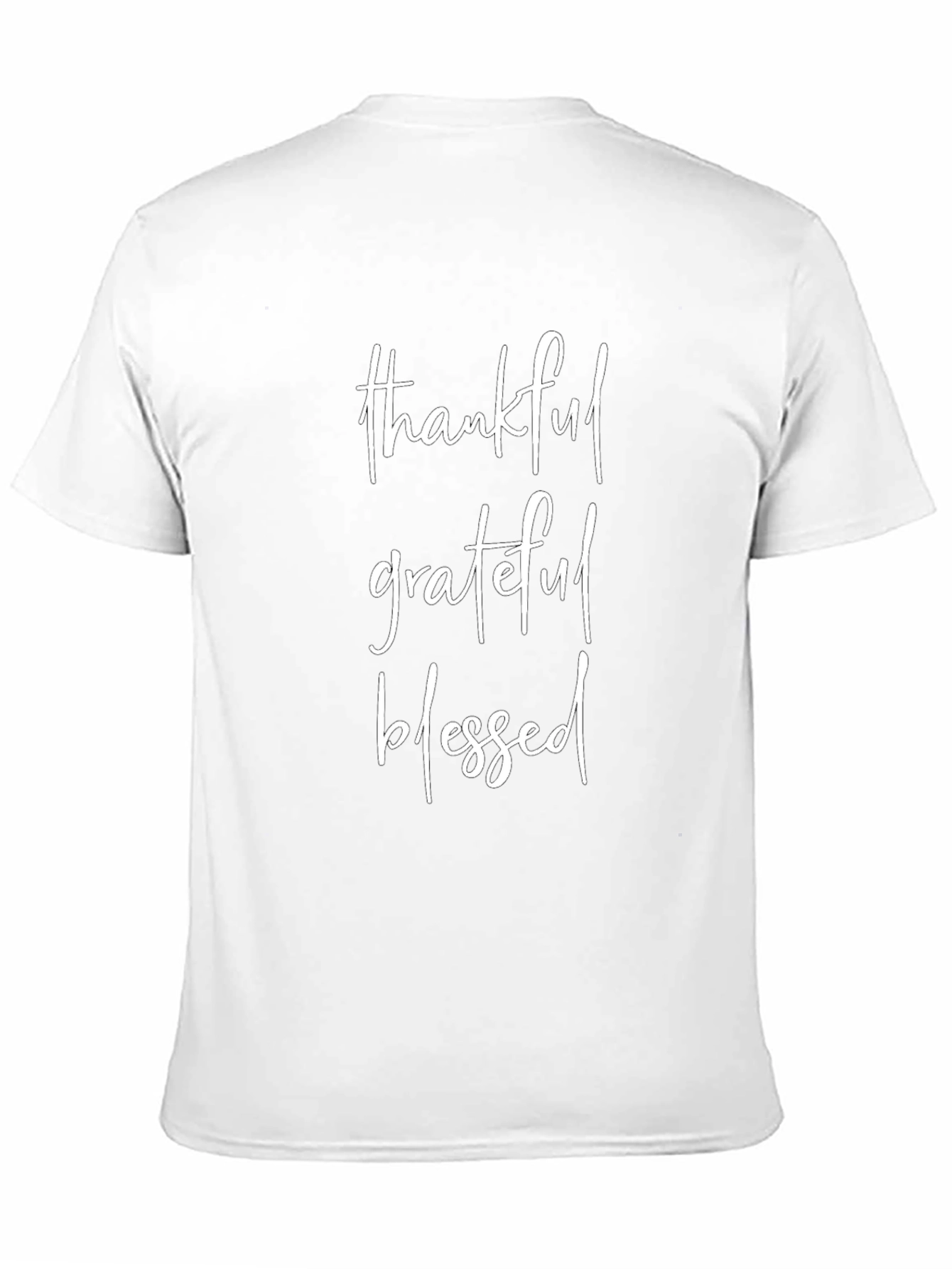 Thankful Grateful Blessed Black T-Shirt