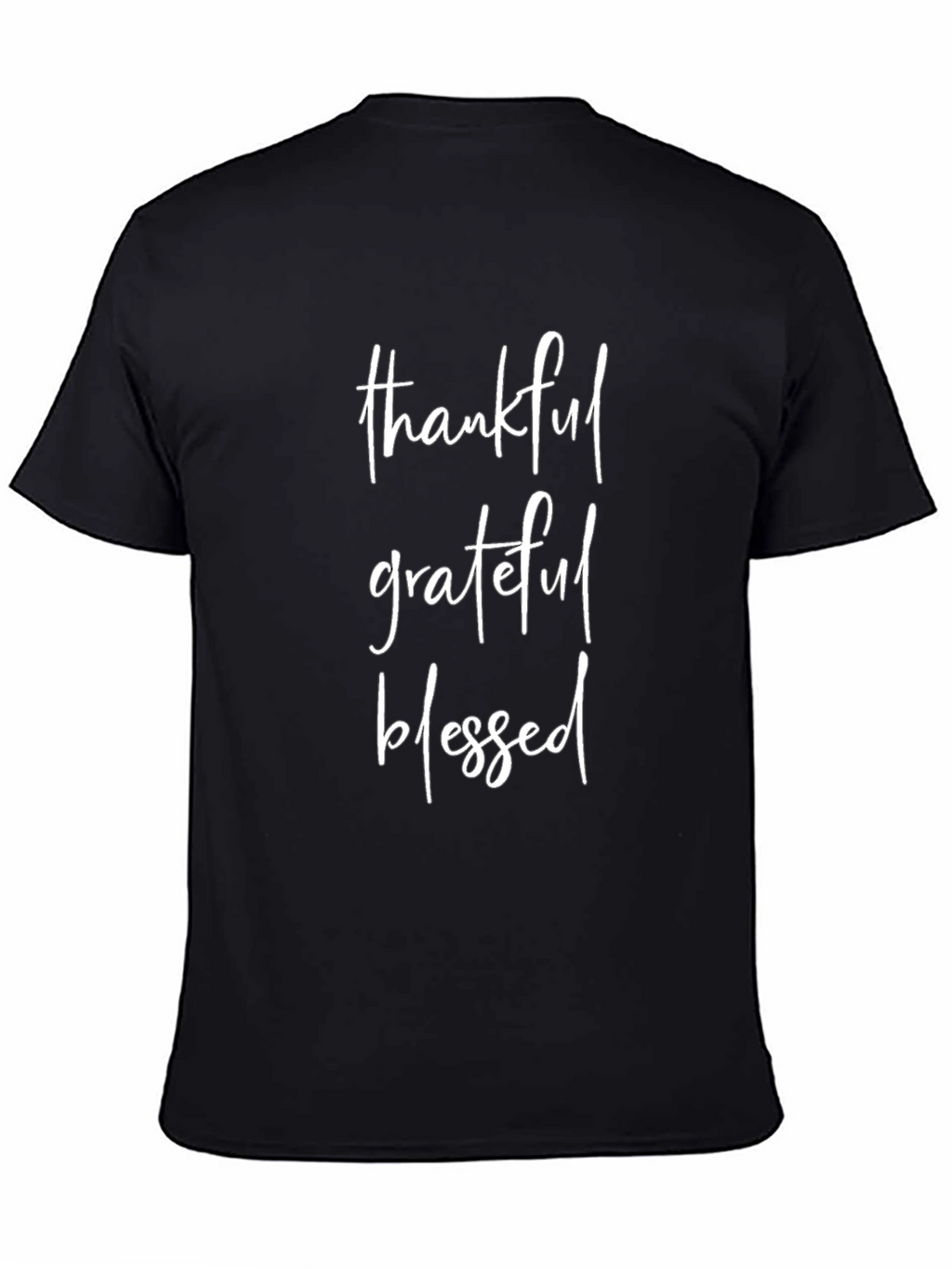 Thankful Grateful Blessed Black T-Shirt