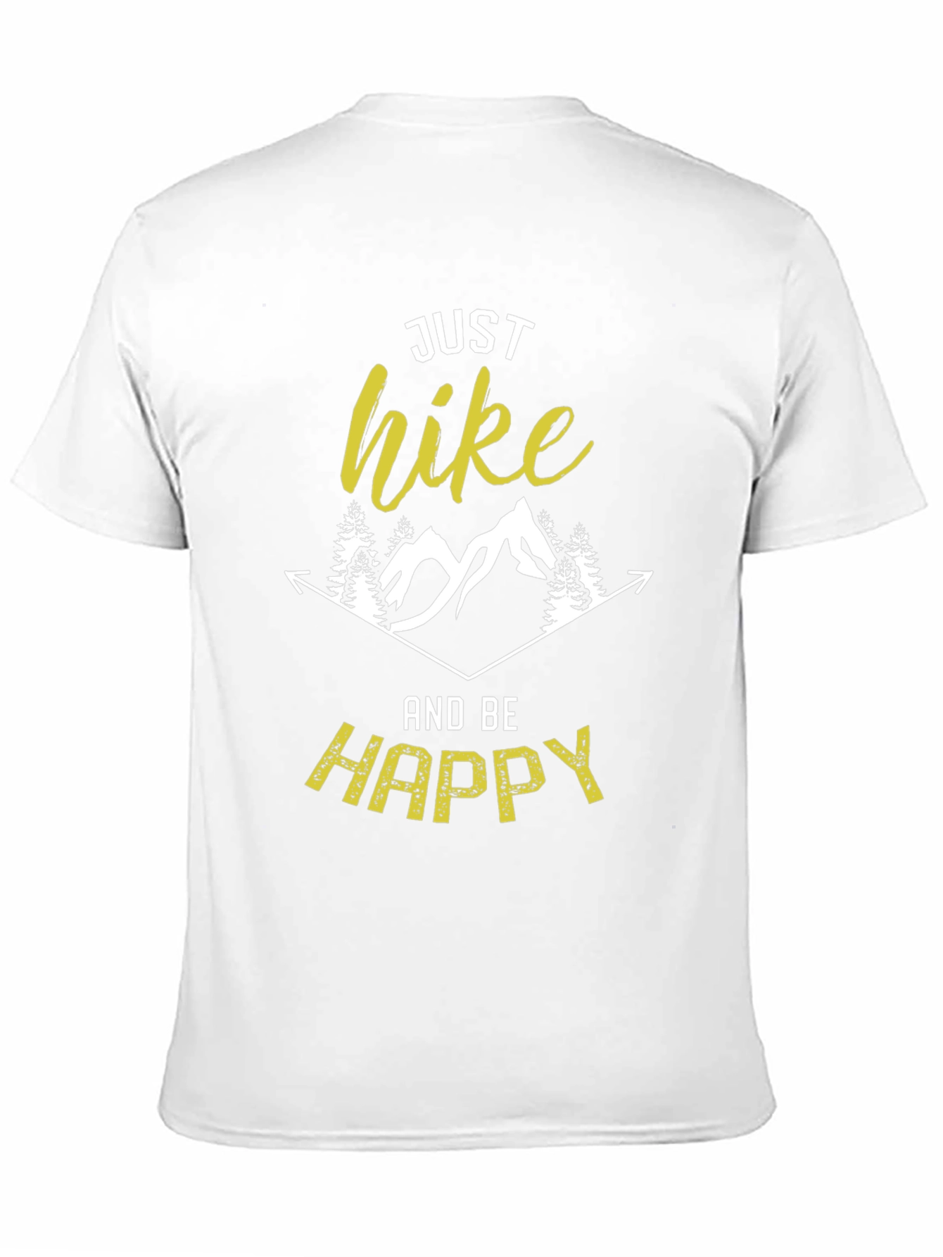 Just Hike and Be Happy Black Graphic Tee