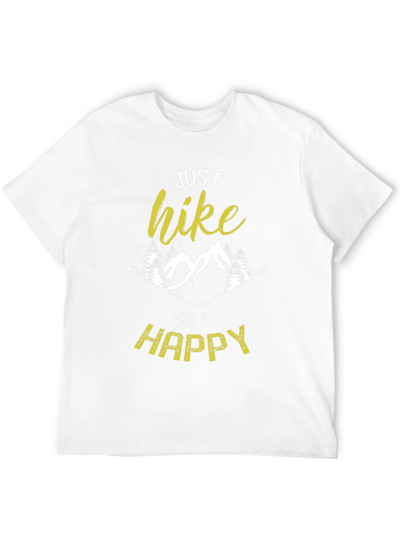 Just Hike and Be Happy Black Graphic Tee