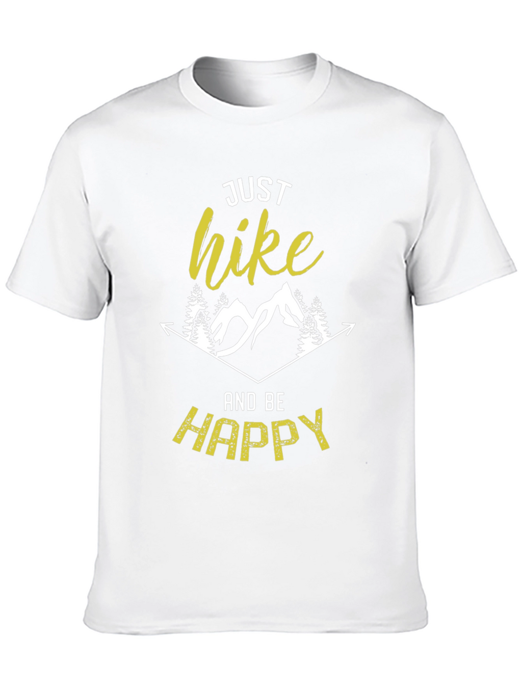 Just Hike and Be Happy Black Graphic Tee