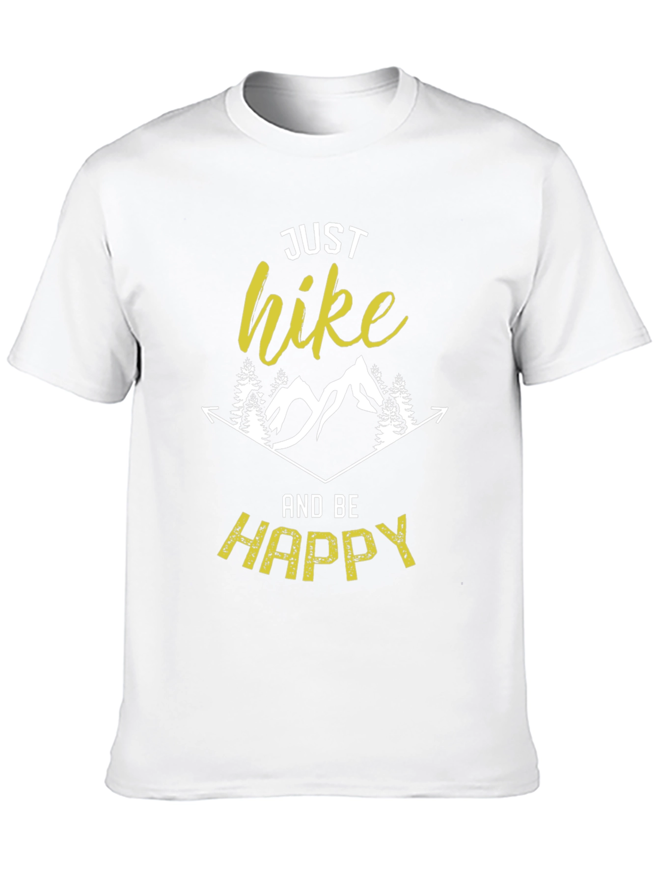 Just Hike and Be Happy Black Graphic Tee