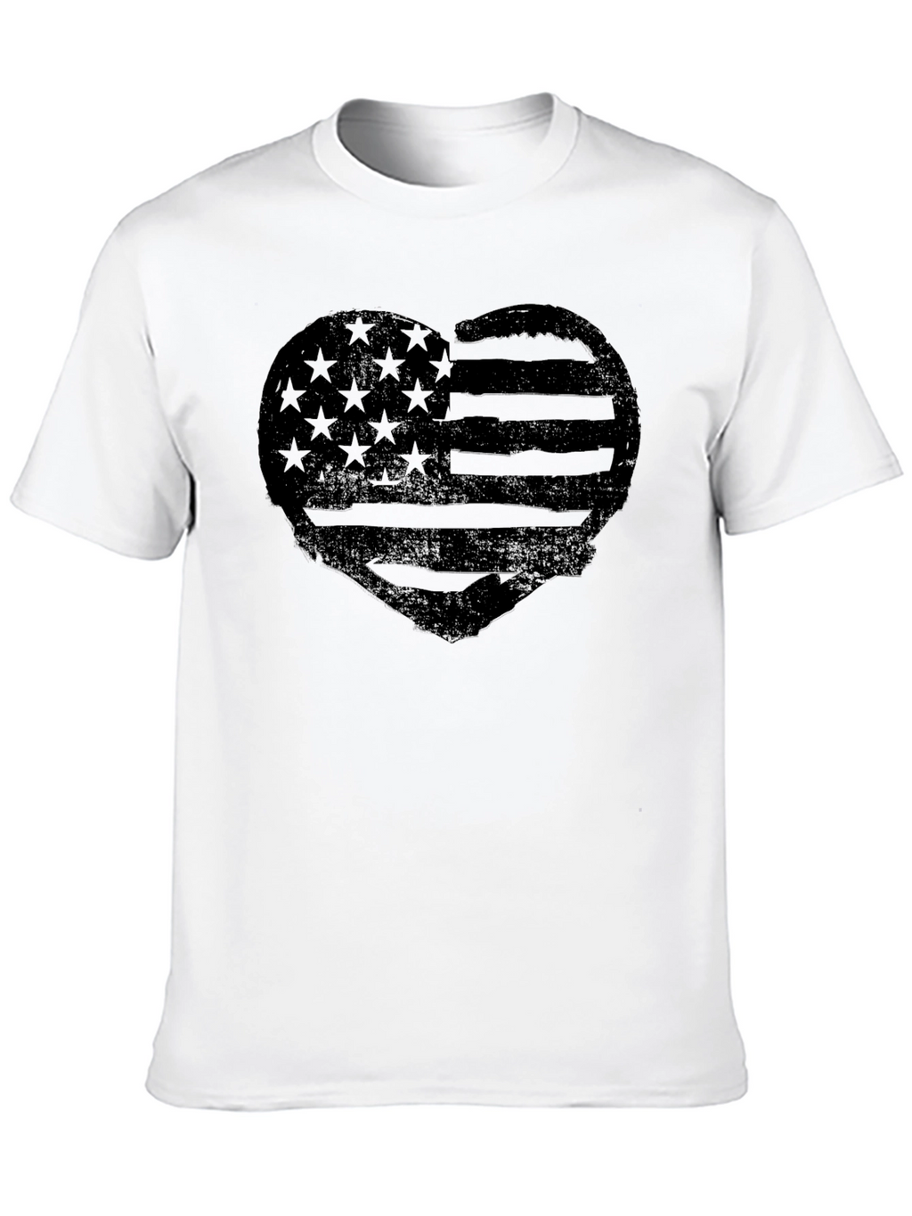 American Flag Heart T-Shirt - Patriotic Tee