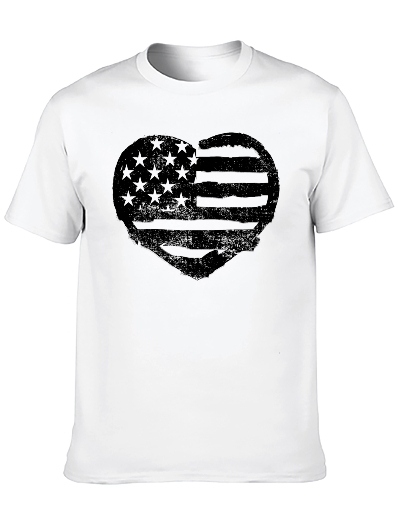 American Flag Heart T-Shirt - Patriotic Tee