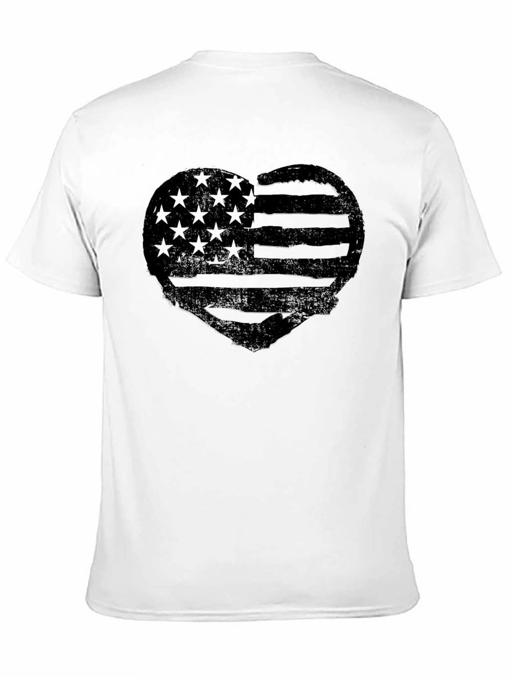 American Flag Heart T-Shirt - Patriotic Tee