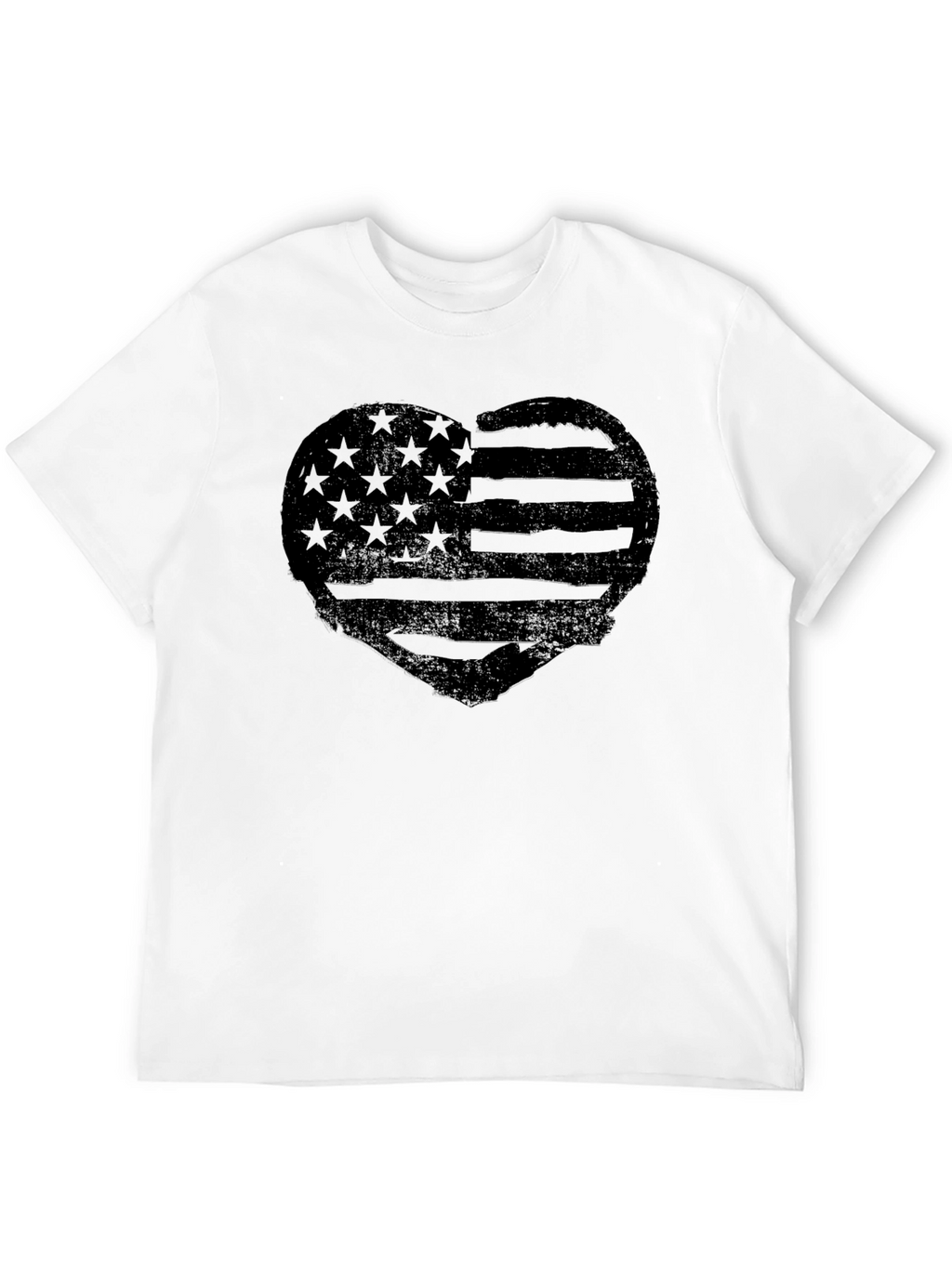 American Flag Heart T-Shirt - Patriotic Tee