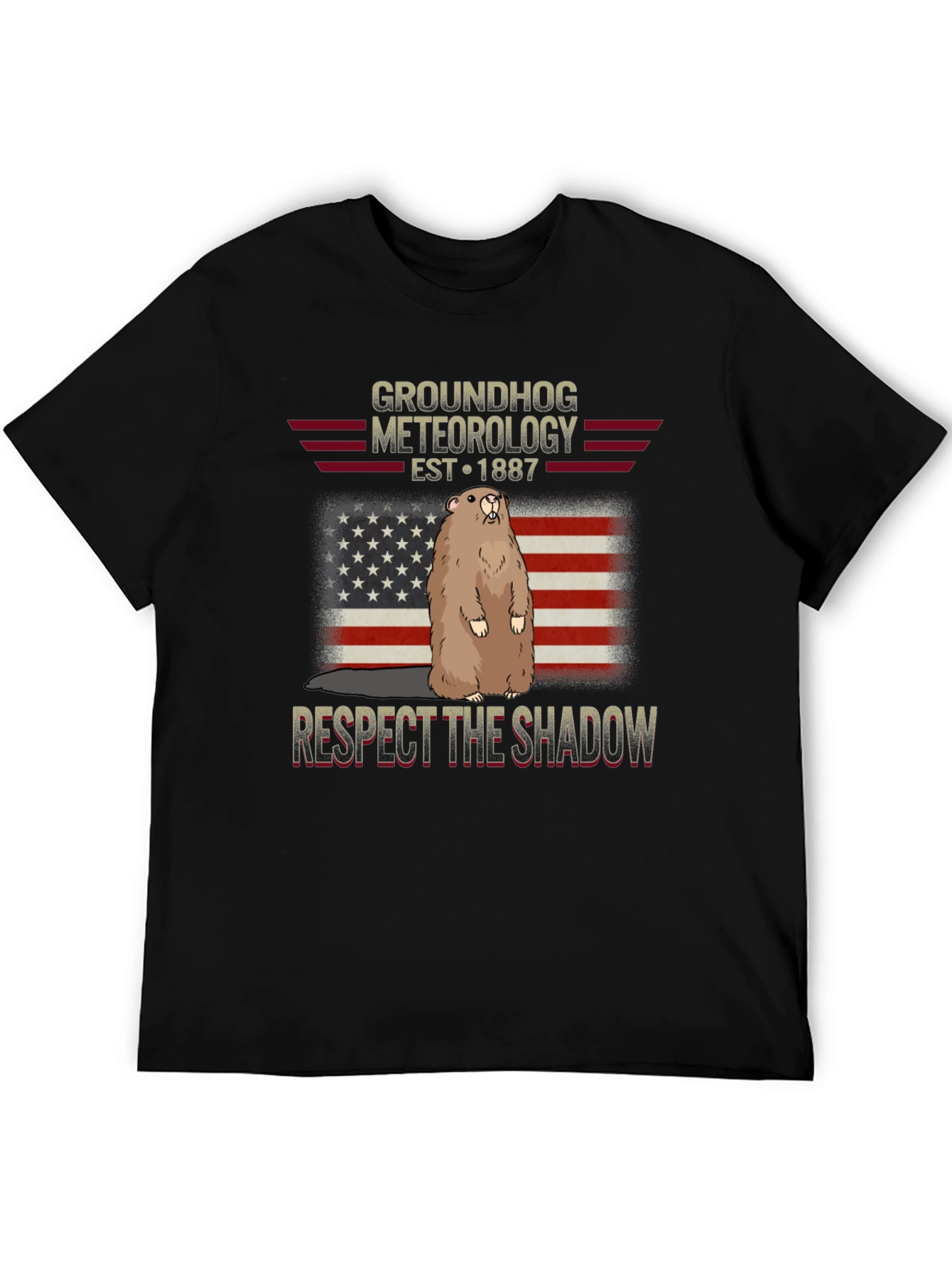 Groundhog Meteorology T-Shirt - Respect The Shadow