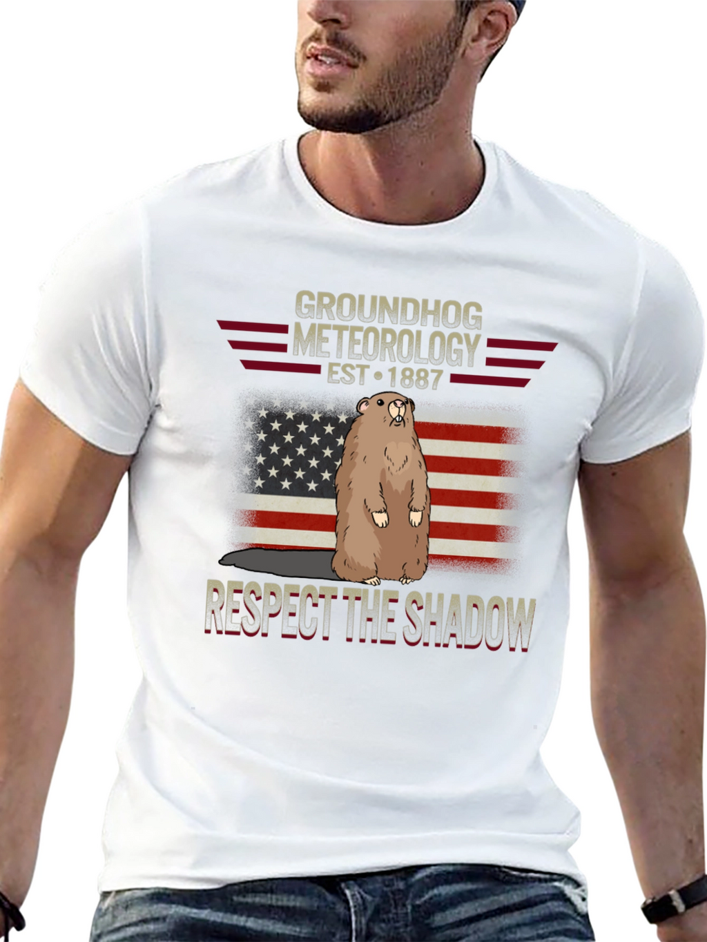 Groundhog Meteorology T-Shirt - Respect The Shadow