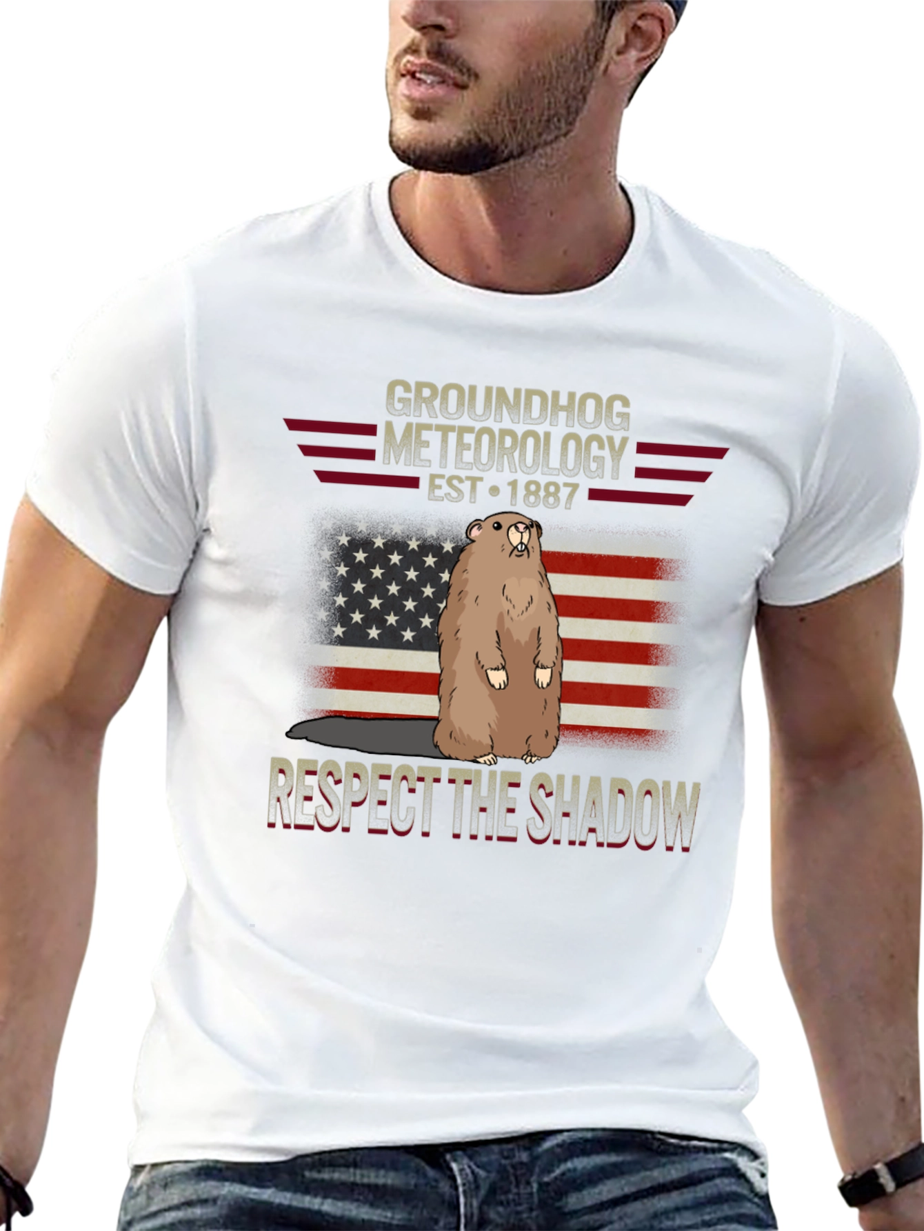 Groundhog Meteorology T-Shirt - Respect The Shadow