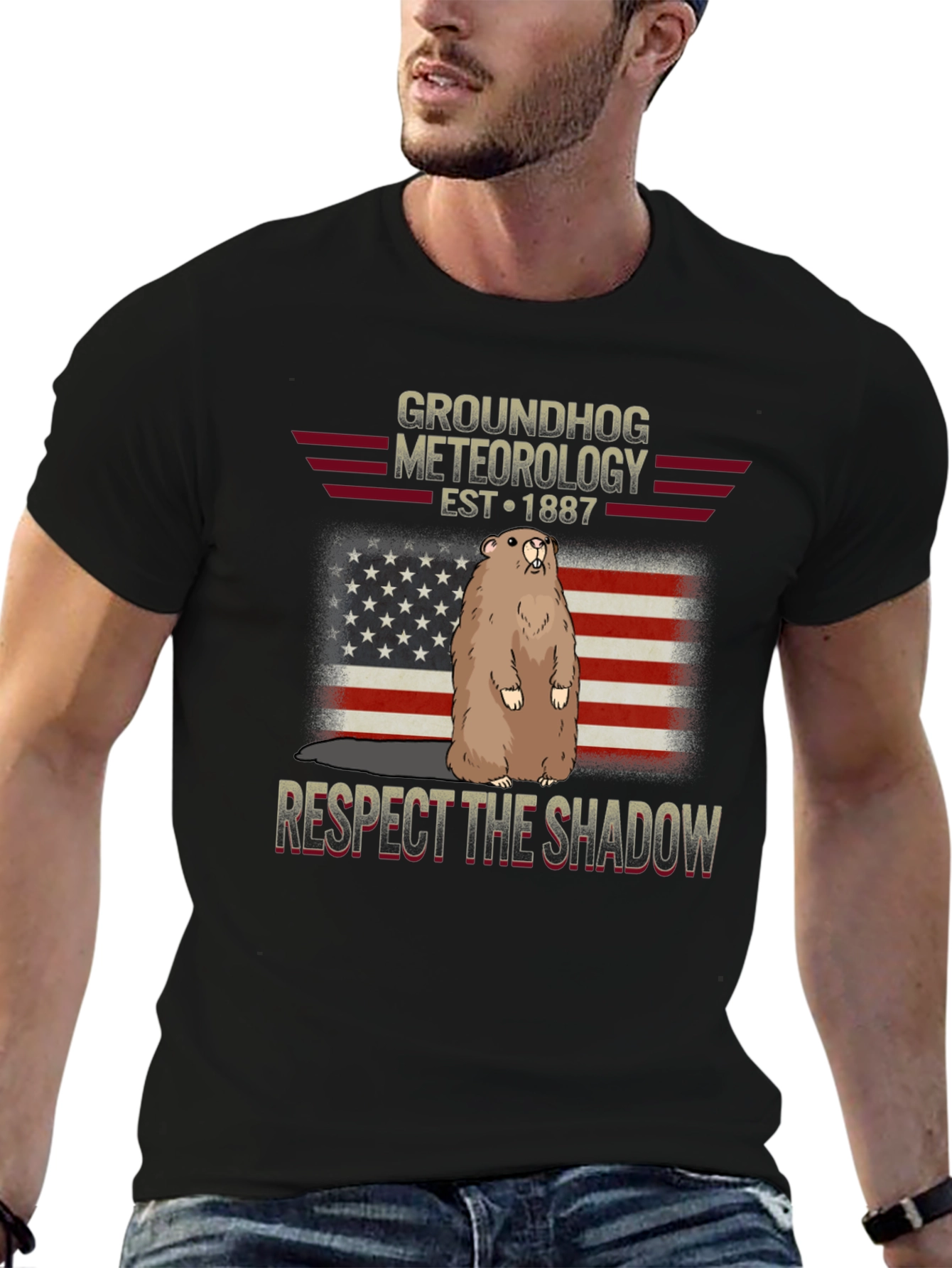 Groundhog Meteorology T-Shirt - Respect The Shadow