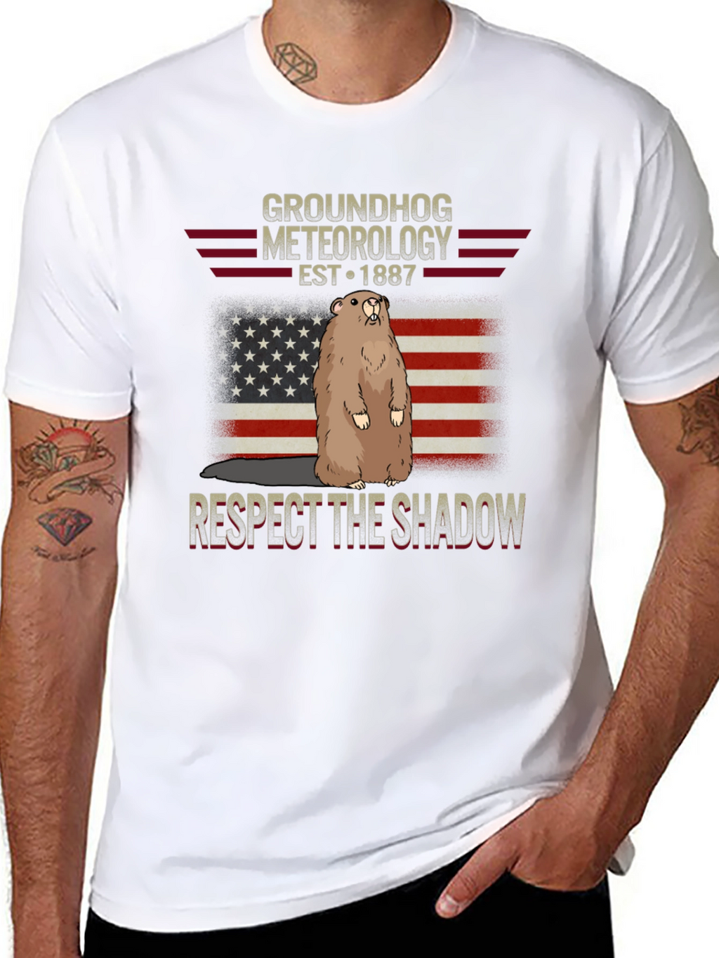 Groundhog Meteorology T-Shirt - Respect The Shadow