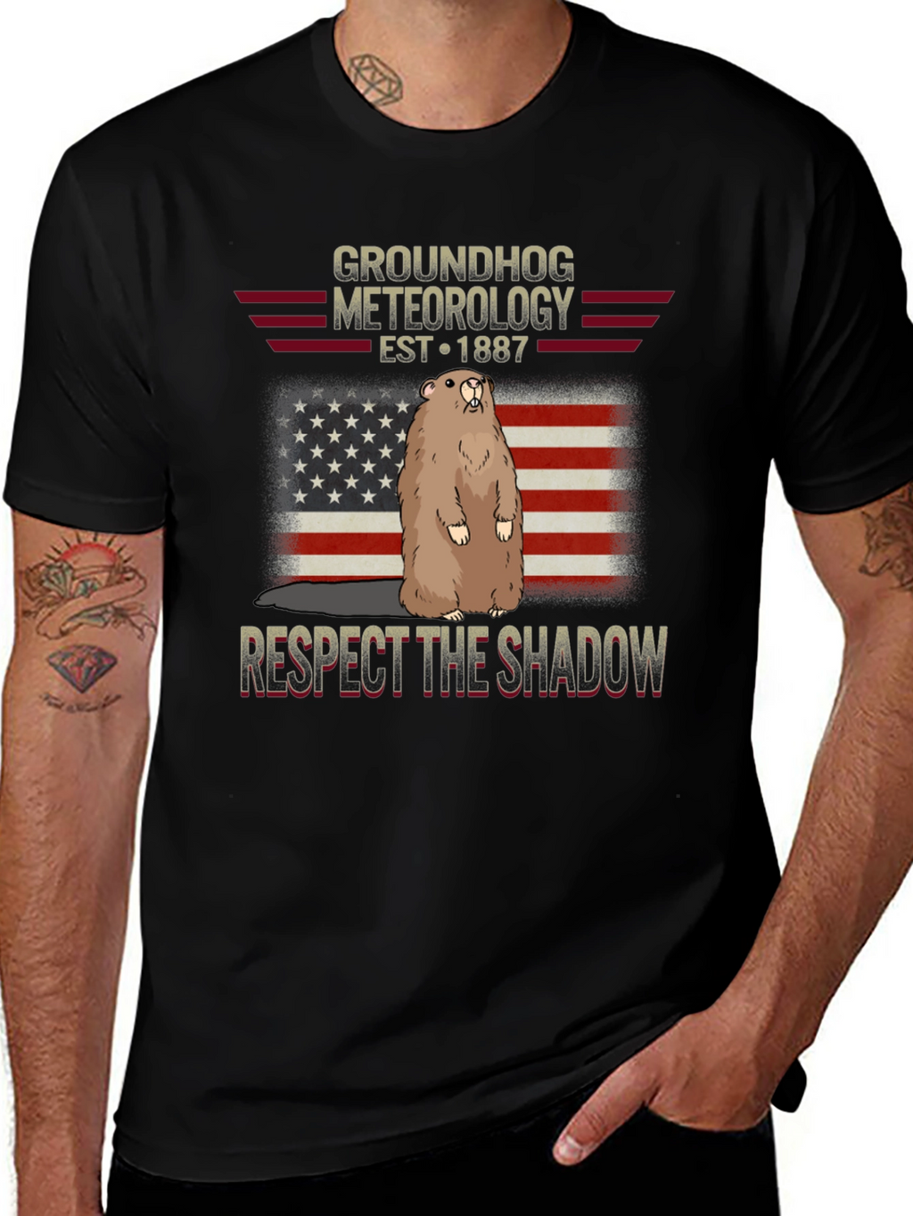 Groundhog Meteorology T-Shirt - Respect The Shadow