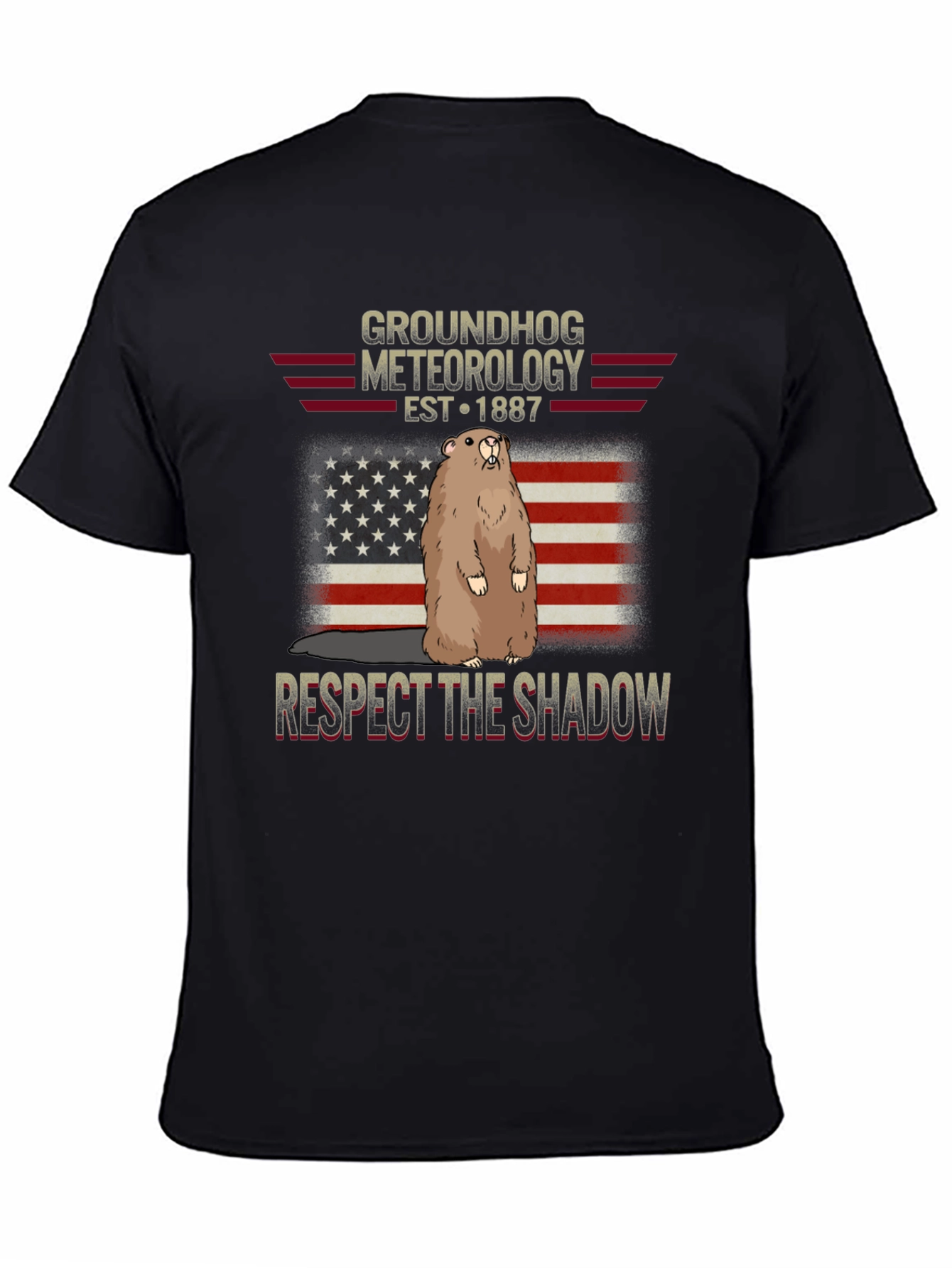 Groundhog Meteorology T-Shirt - Respect The Shadow