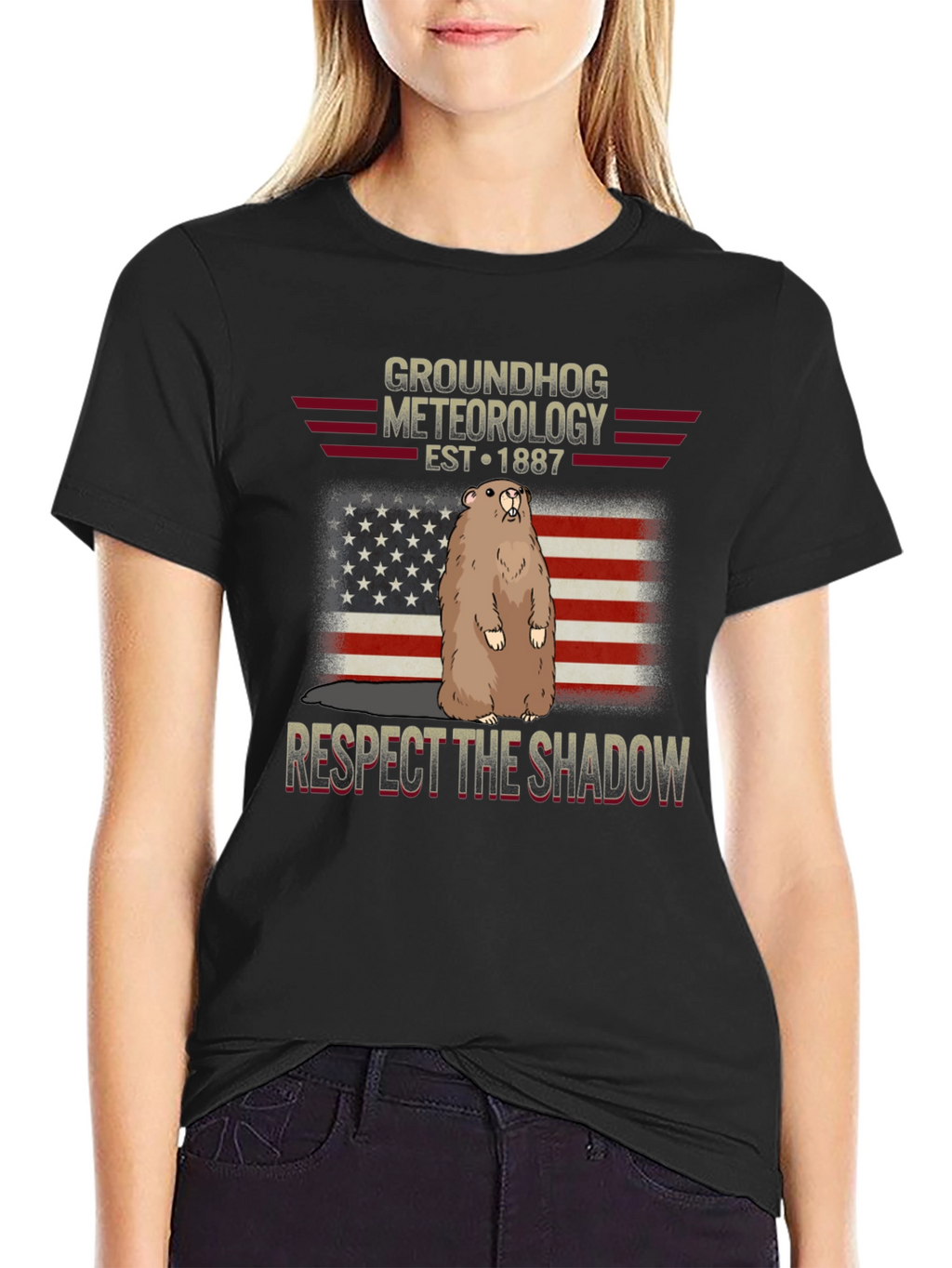 Groundhog Meteorology T-Shirt - Respect The Shadow
