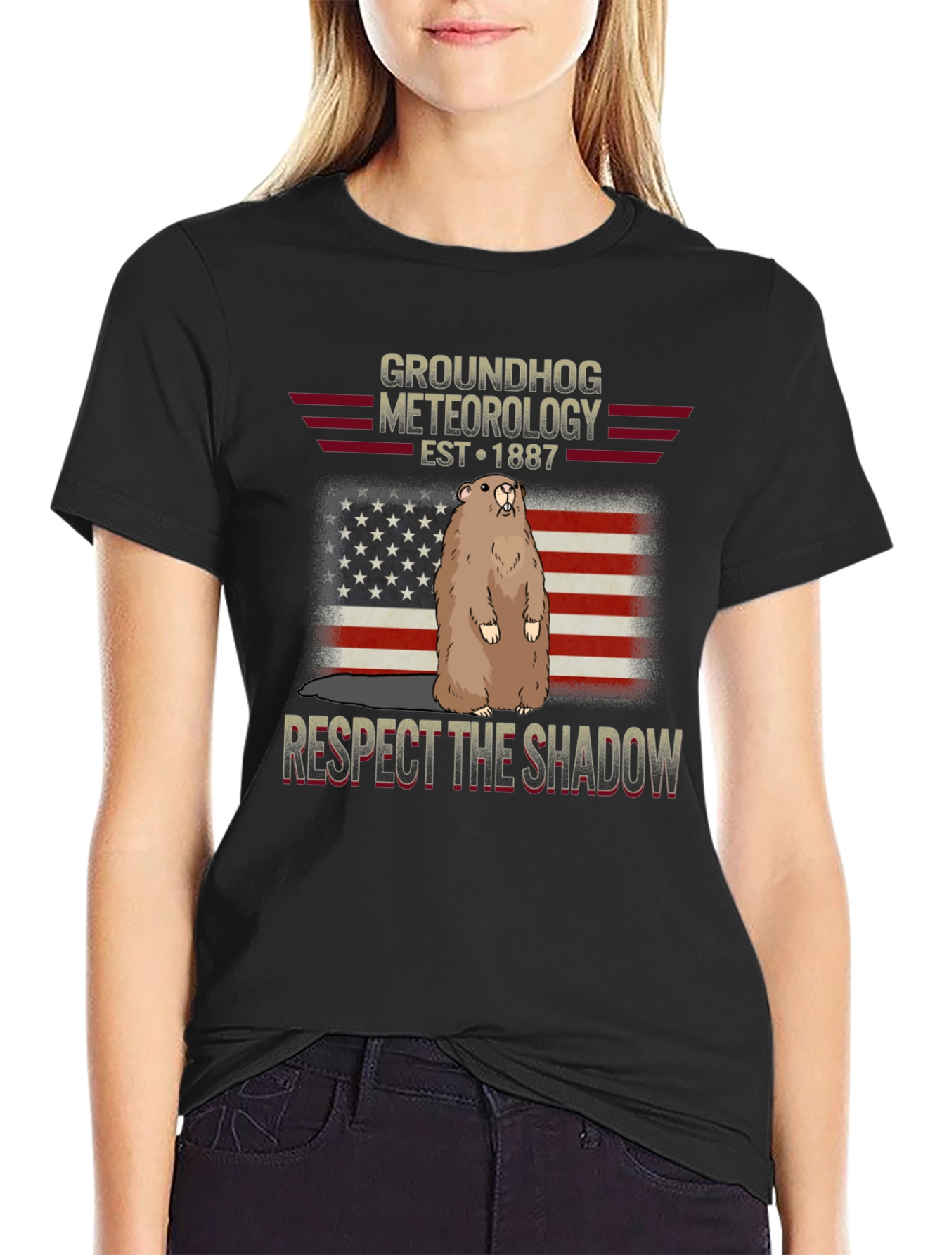 Groundhog Meteorology T-Shirt - Respect The Shadow