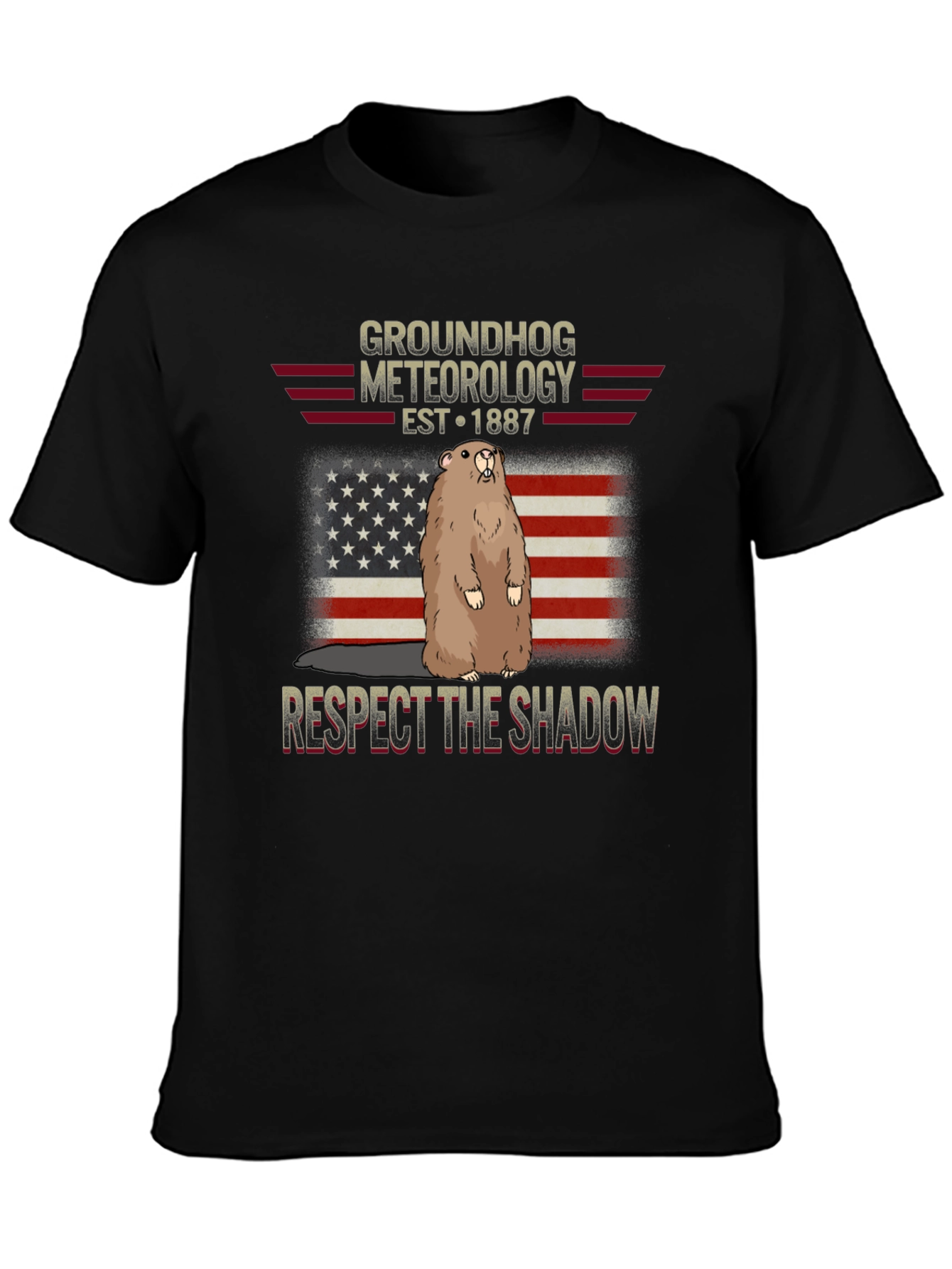 Groundhog Meteorology T-Shirt - Respect The Shadow
