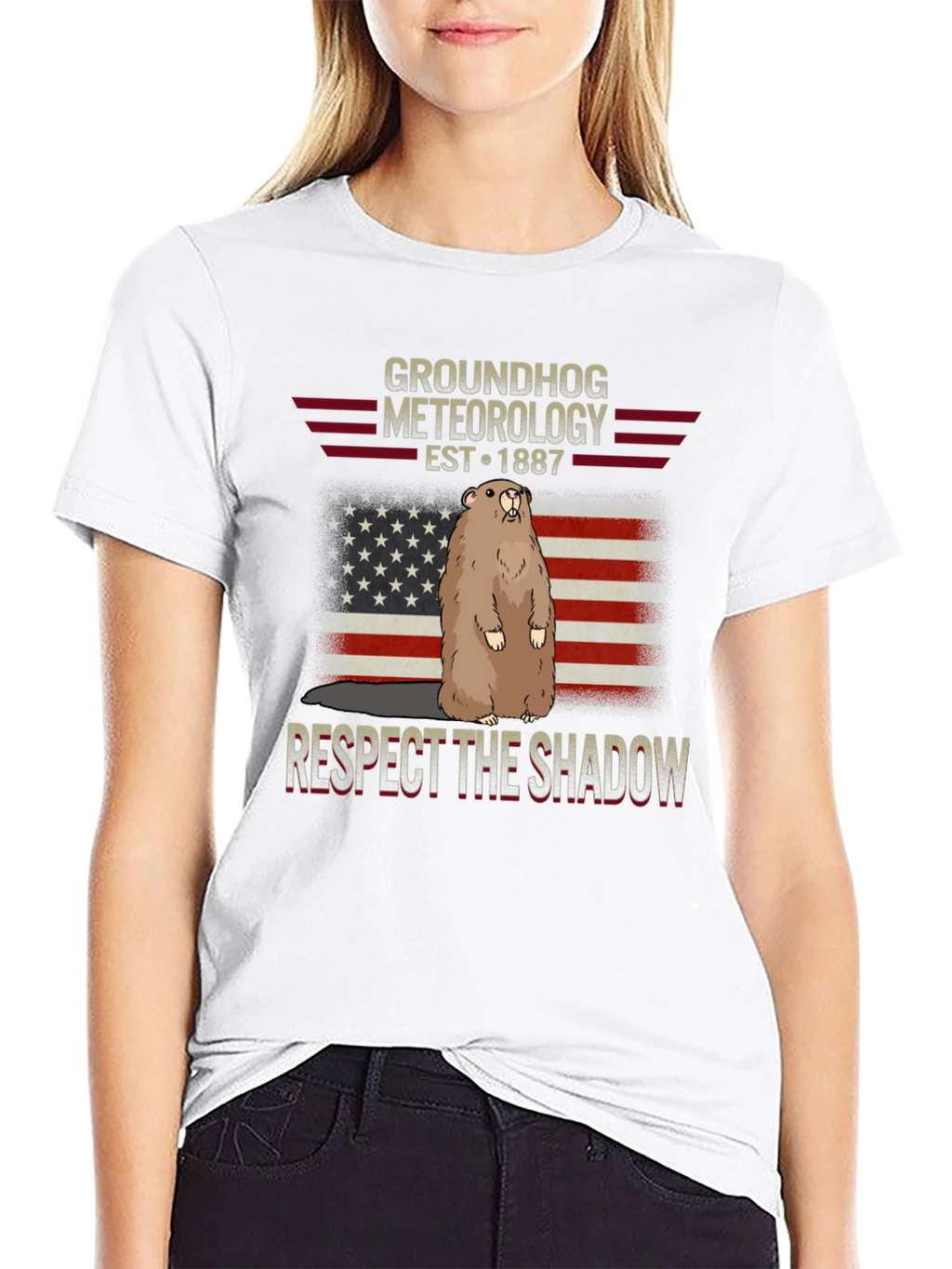 Groundhog Meteorology T-Shirt - Respect The Shadow