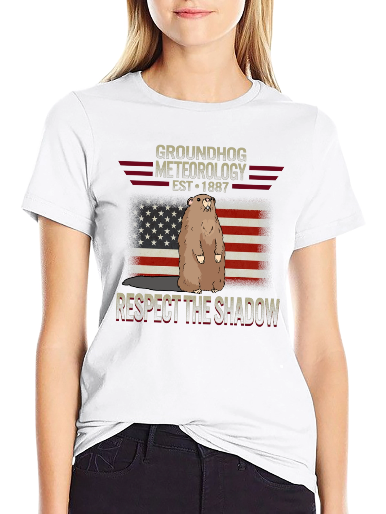 Groundhog Meteorology T-Shirt - Respect The Shadow