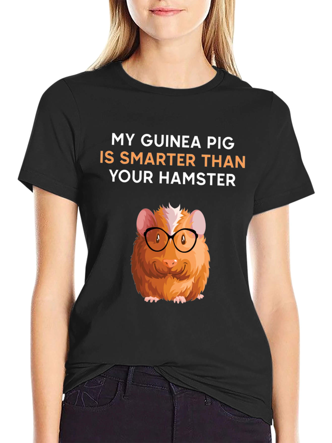 Guinea Pig Smarter Than Hamster Graphic Tee