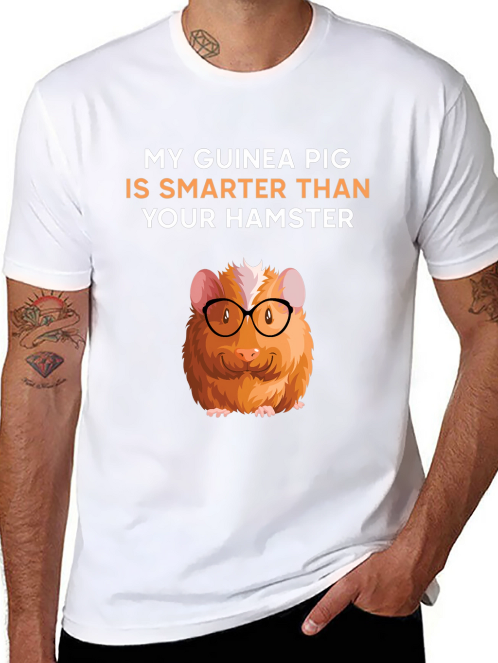 Guinea Pig Smarter Than Hamster Graphic Tee