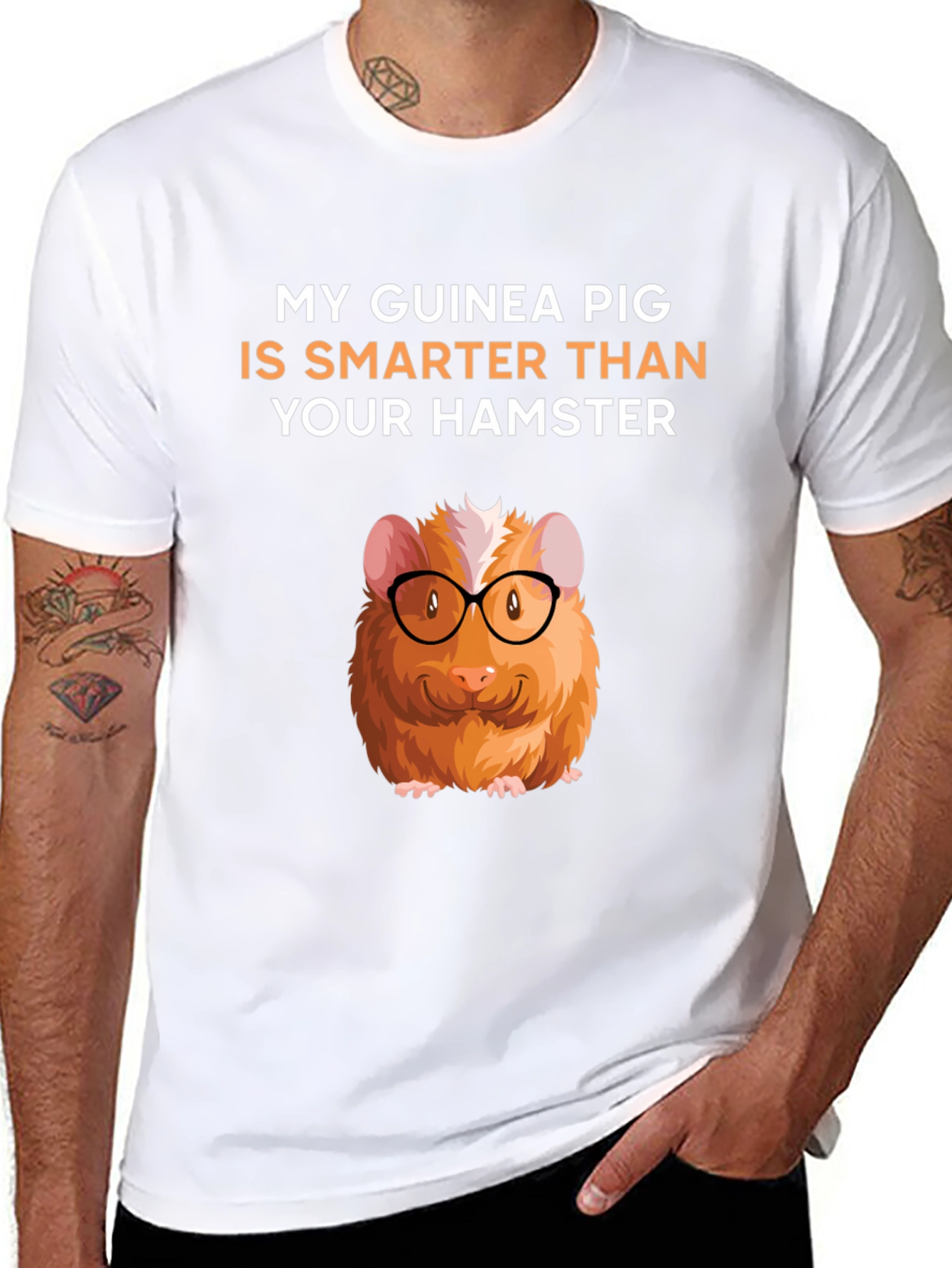 Guinea Pig Smarter Than Hamster Graphic Tee