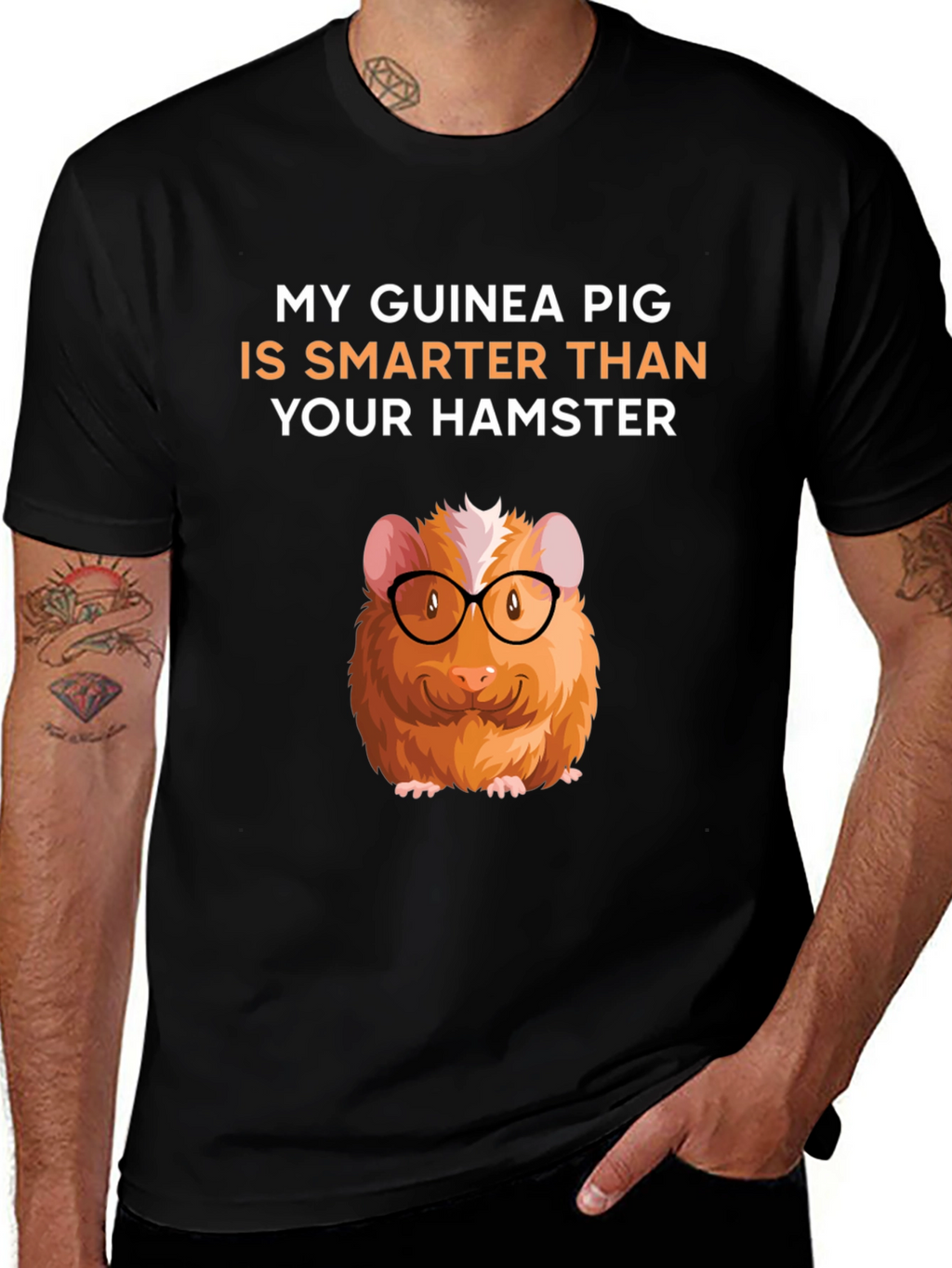 Guinea Pig Smarter Than Hamster Graphic Tee