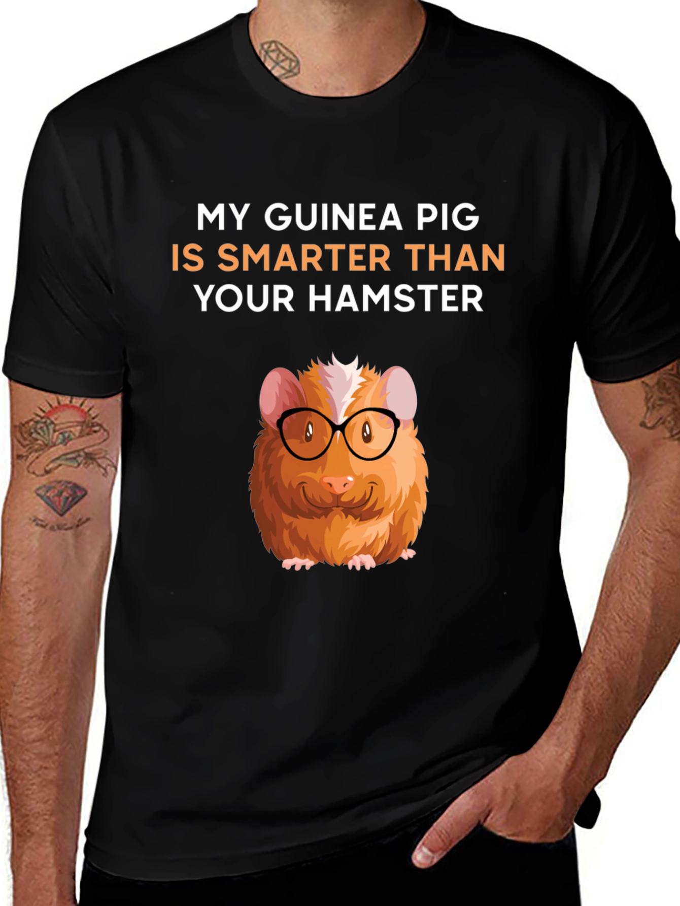Guinea Pig Smarter Than Hamster Graphic Tee