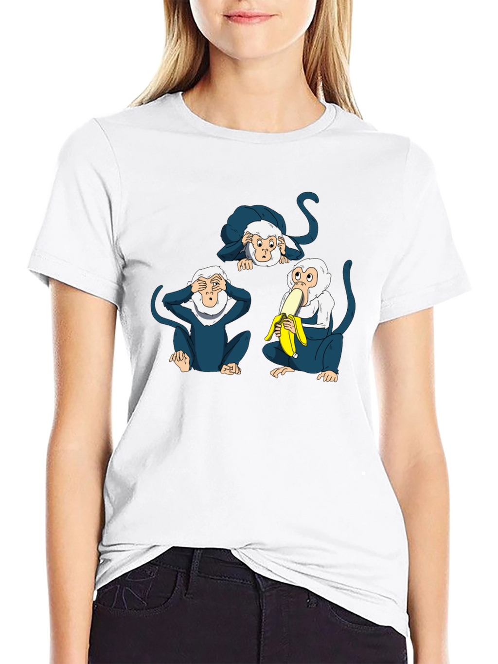 Novelty Monkey See Hear Speak T-Shirt