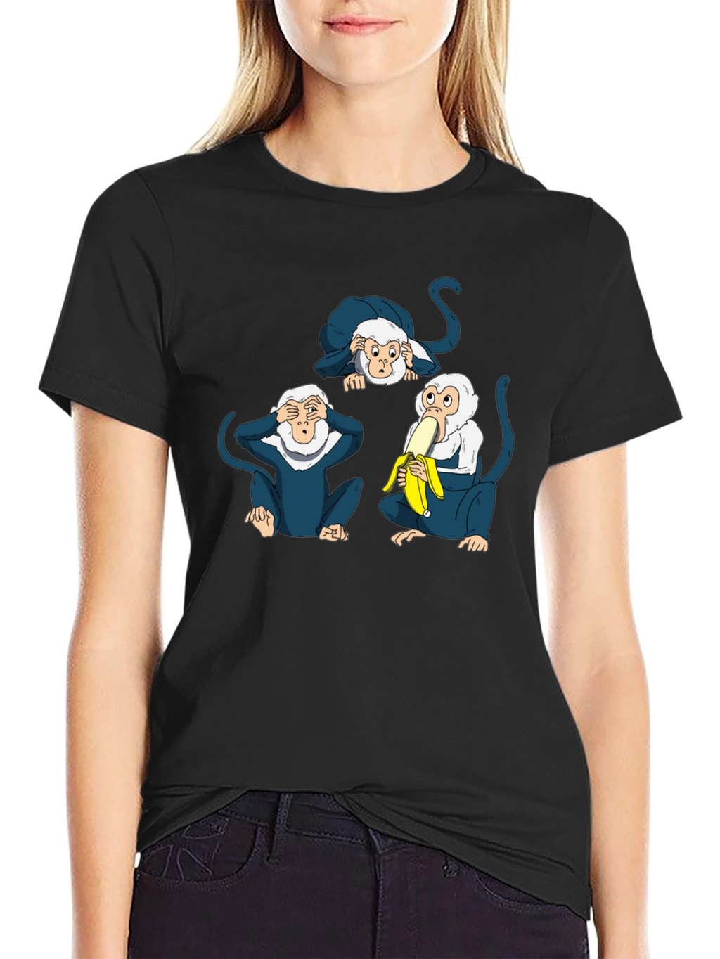 Novelty Monkey See Hear Speak T-Shirt