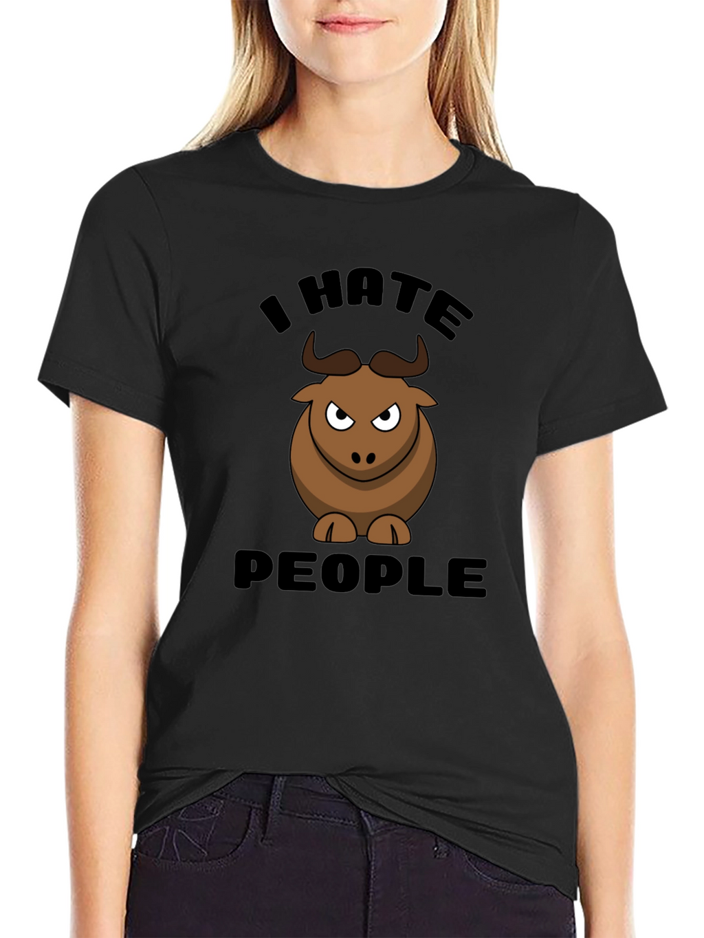 I Hate People Bull Graphic Tee