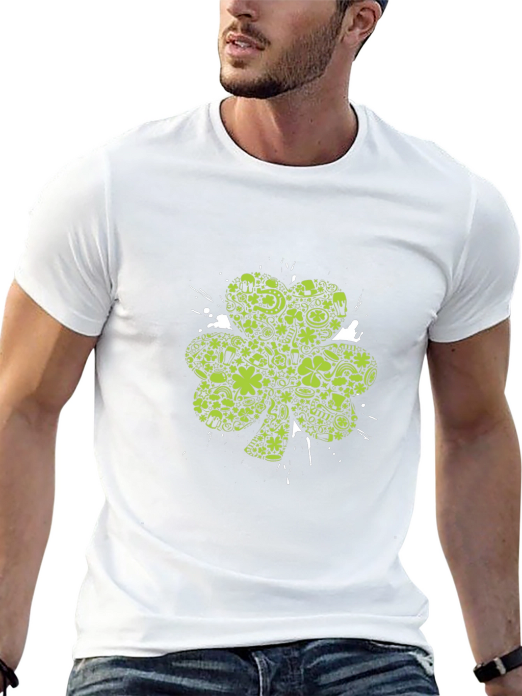 St. Patricks Day Clover Graphic Tee