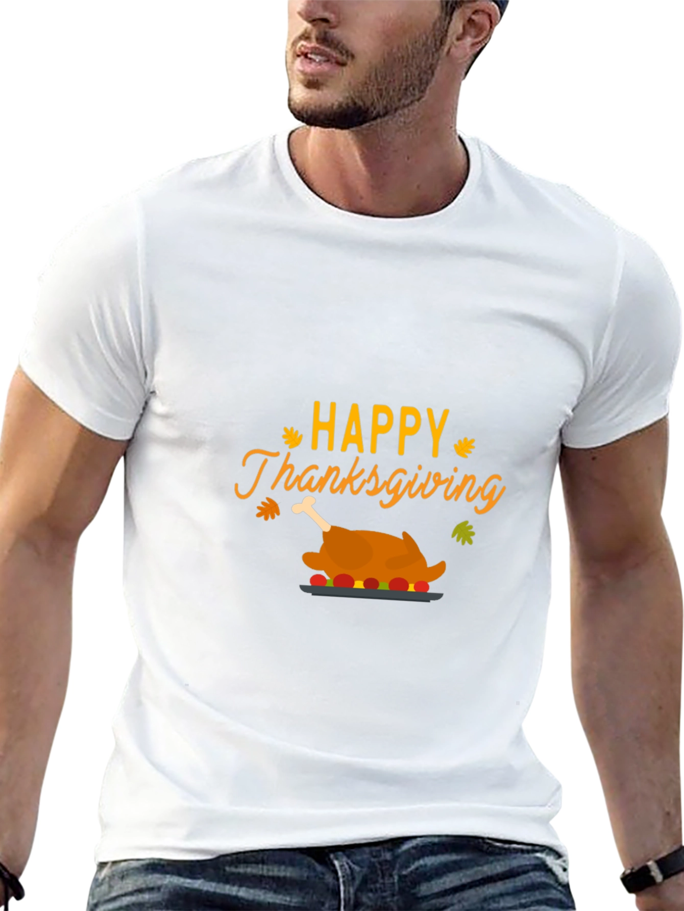 Happy Thanksgiving Turkey T-Shirt - Festive Holiday Apparel