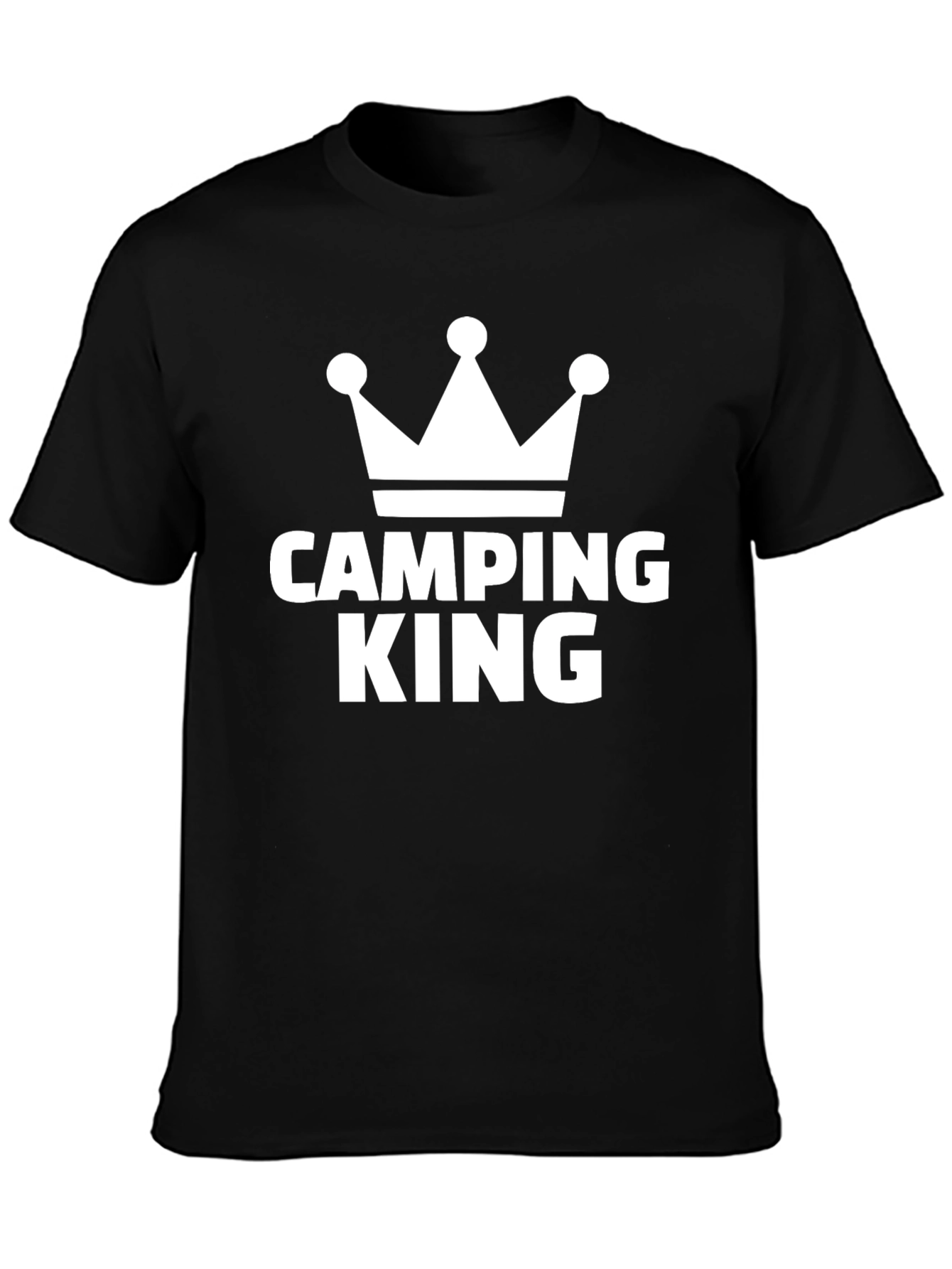 Camping King T-Shirt - Black Crown Tee