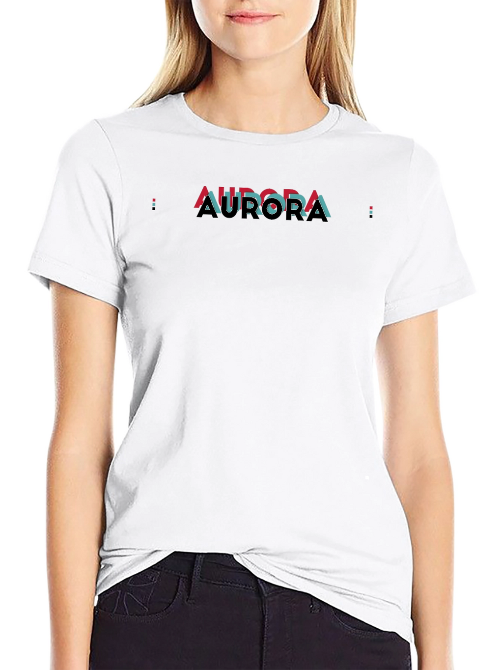 Aurora Graphic Print Black T-Shirt