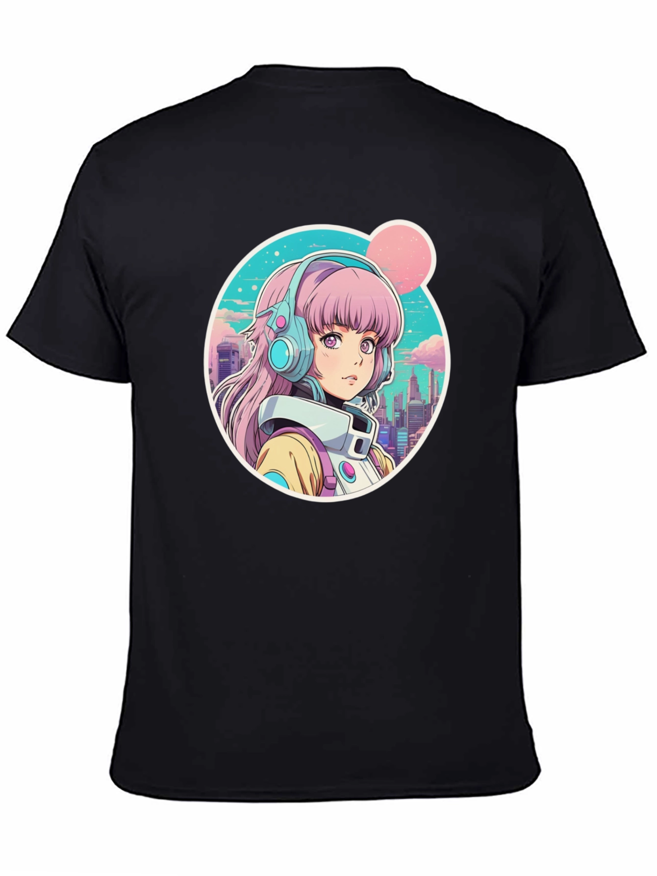 Anime Girl Headphones T-Shirt - Cool Graphic Tee