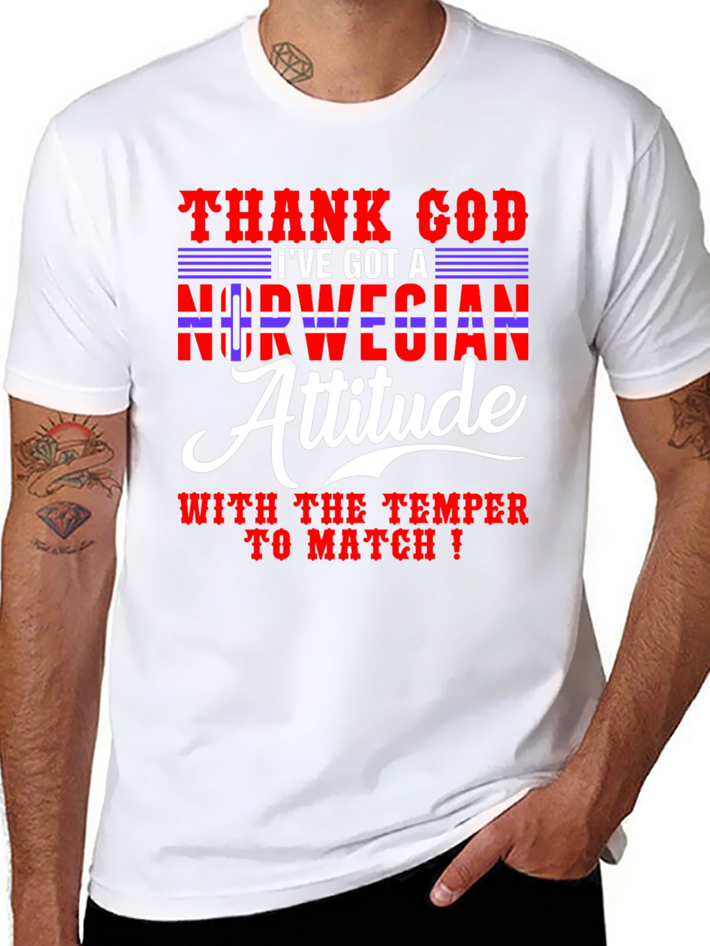 Norwegian Attitude Mens Graphic Tee