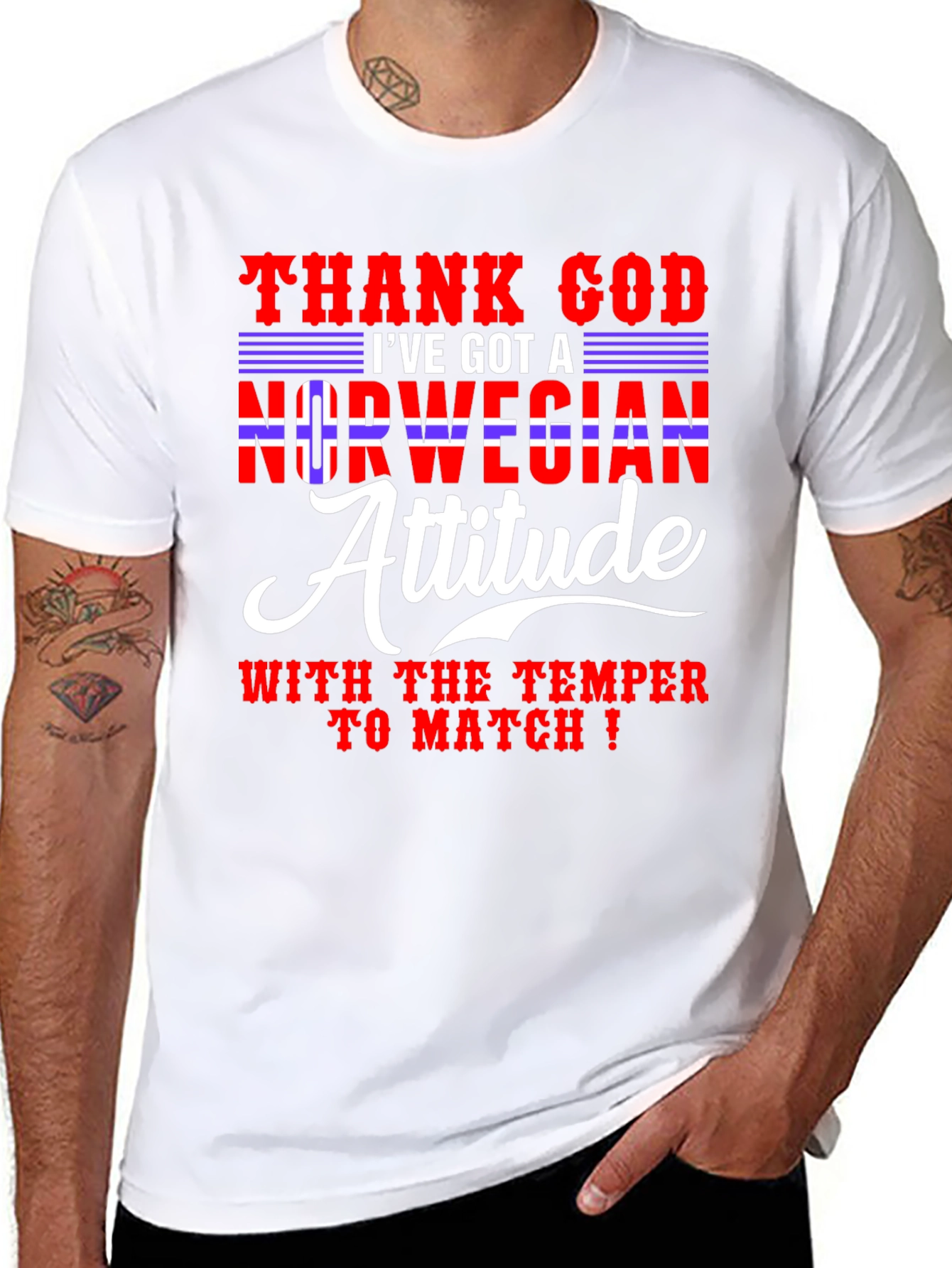 Norwegian Attitude Mens Graphic Tee