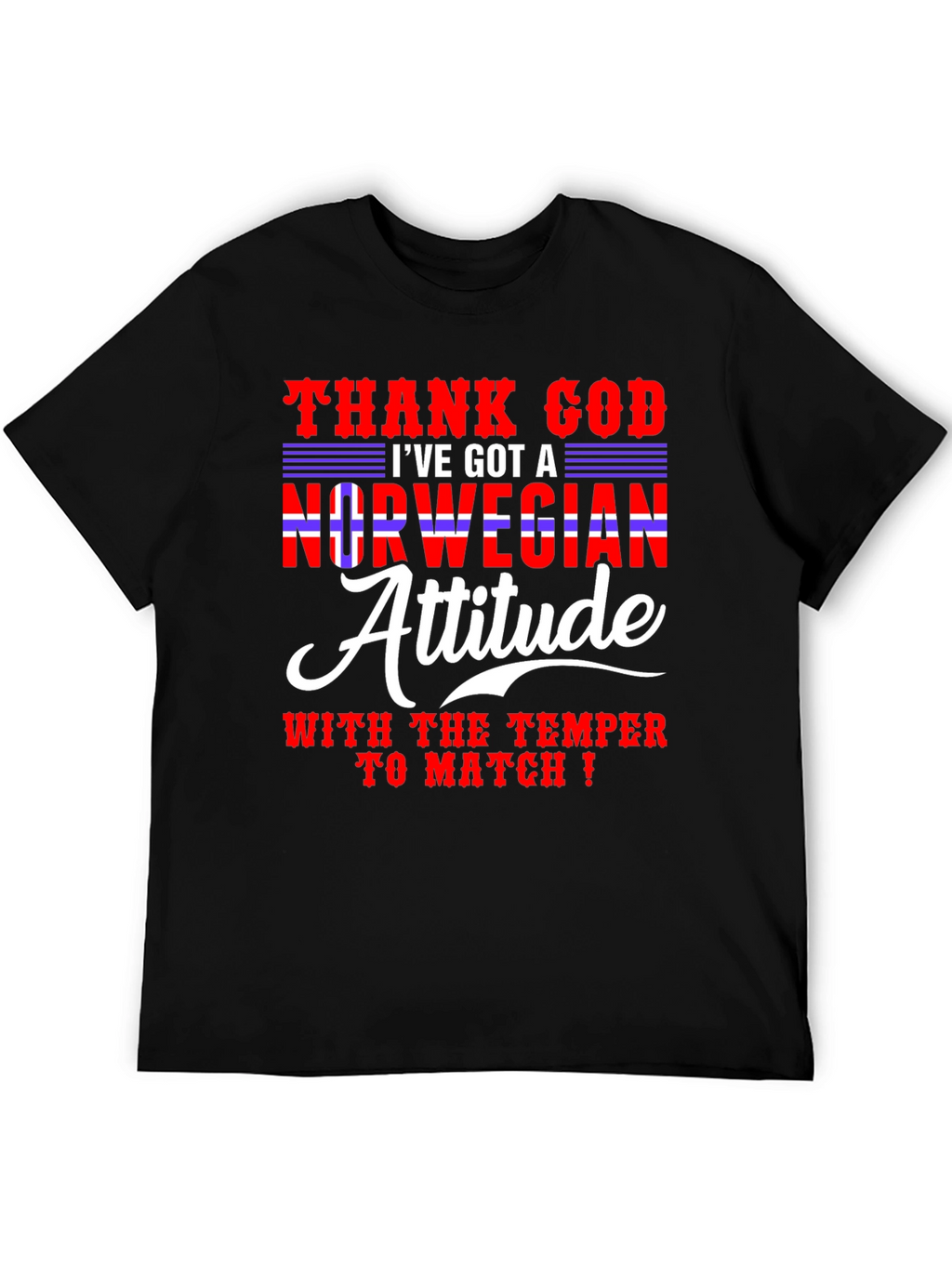 Norwegian Attitude Mens Graphic Tee
