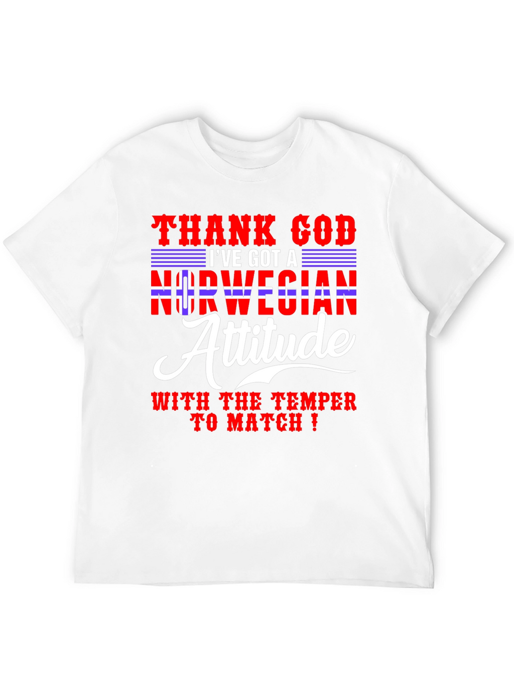Norwegian Attitude Mens Graphic Tee
