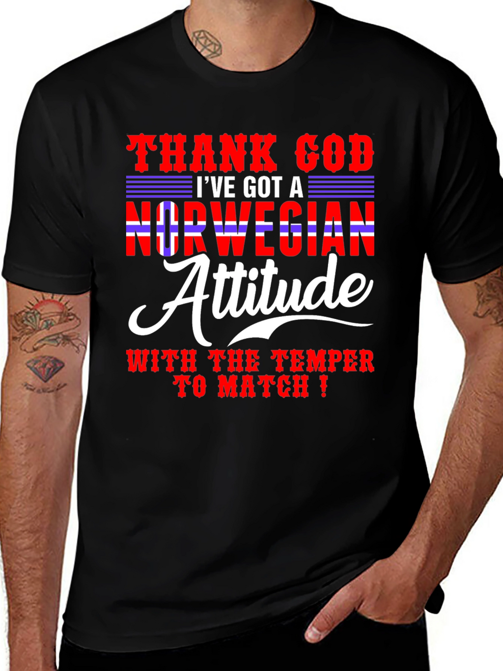 Norwegian Attitude Mens Graphic Tee