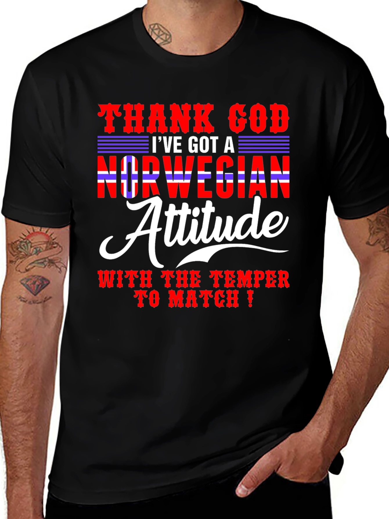 Norwegian Attitude Mens Graphic Tee