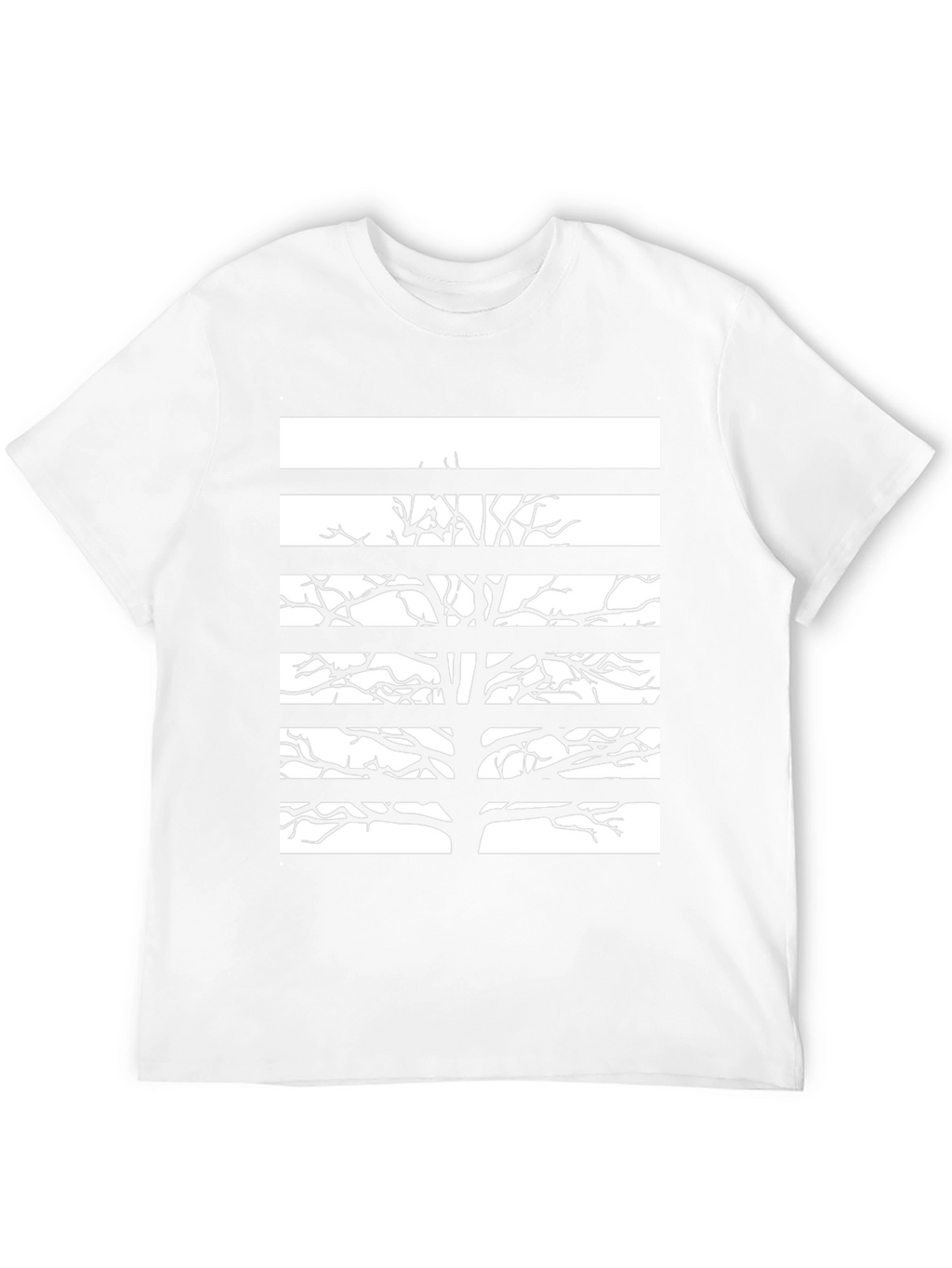 Stripped Tree Graphic Tee - Black
